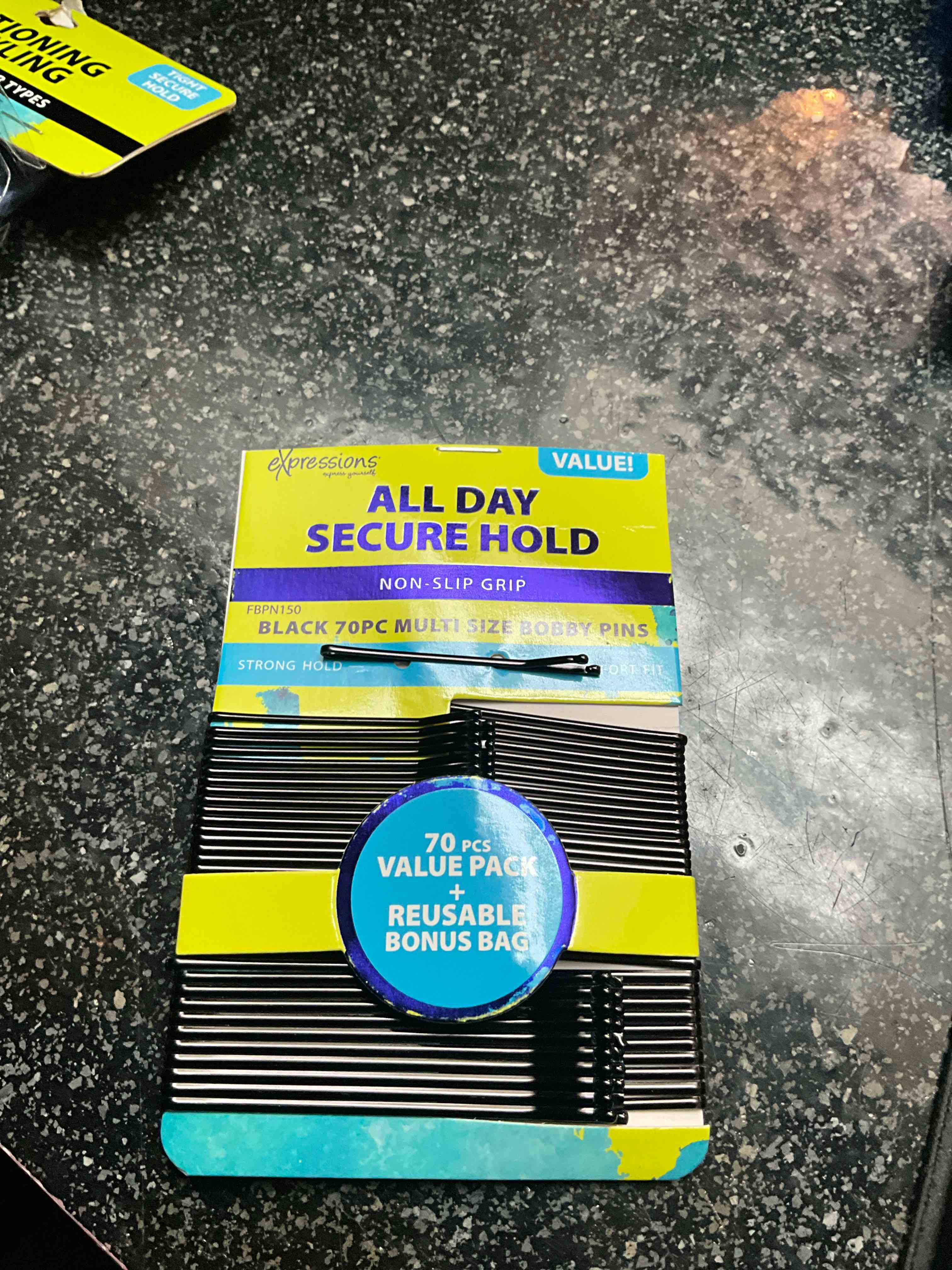 Expressions - All Day Secure Hold - Black 70 Multi Size Bobby Pins 