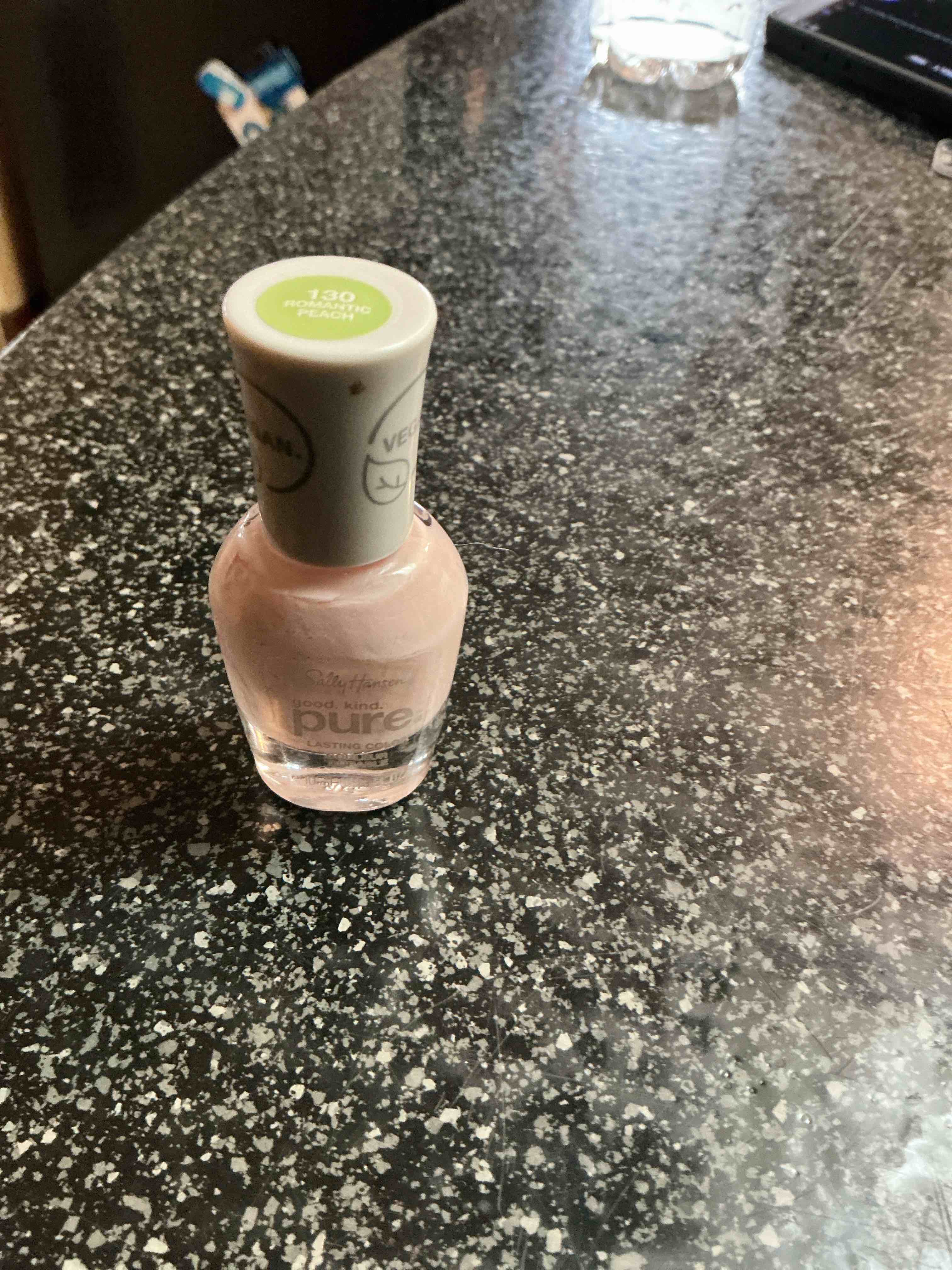 Sally Hansen Good. Kind. Pure. Nail Polish | Plant-Based, Vegan, 16-Free Formula | Opaque, Shiny | 130 Romantic Peach | Nude Pink Nail Color