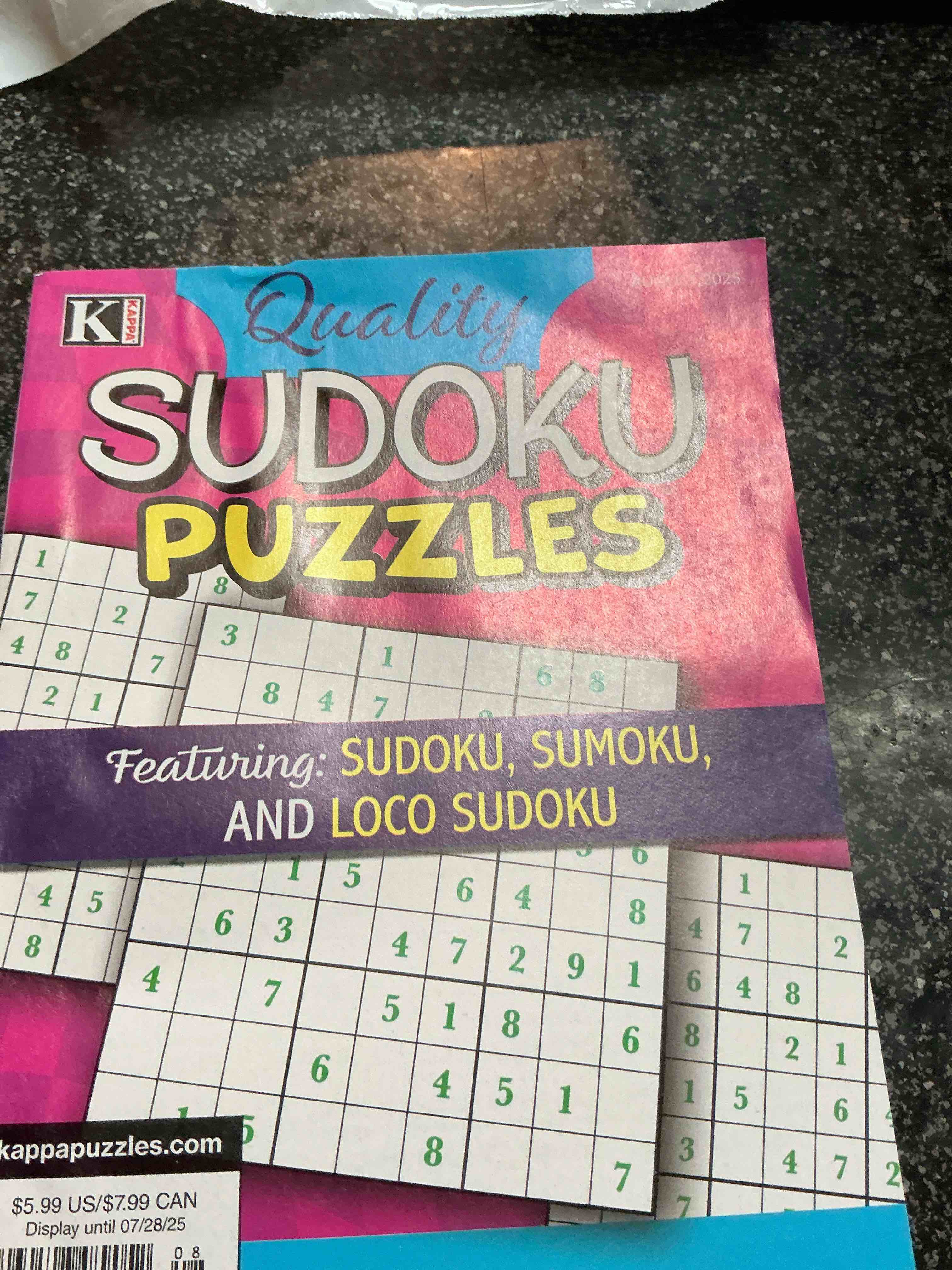 Kappa Quality Sudoku Puzzle 
