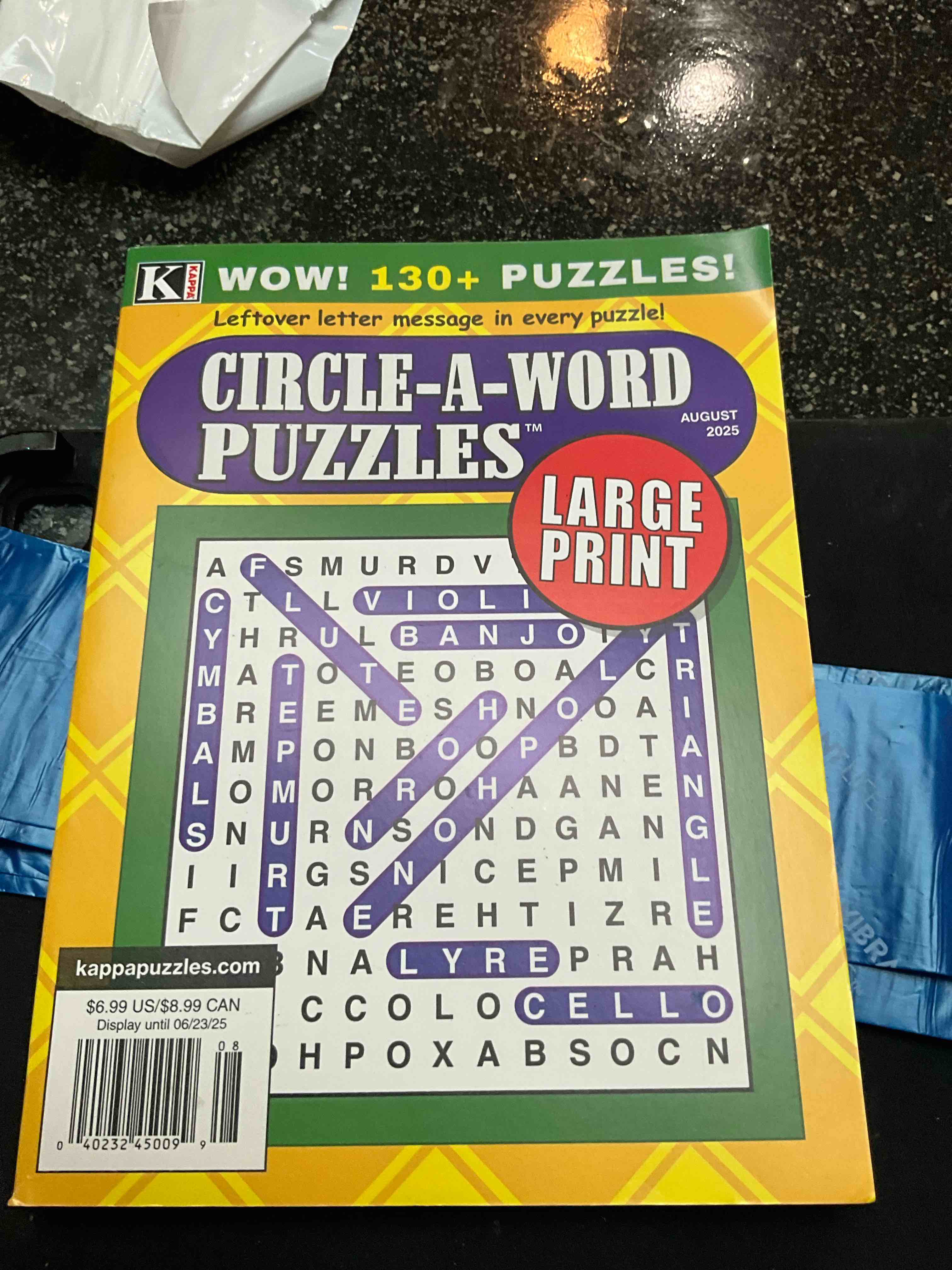 Circle A Word Puzzles - Large Print 