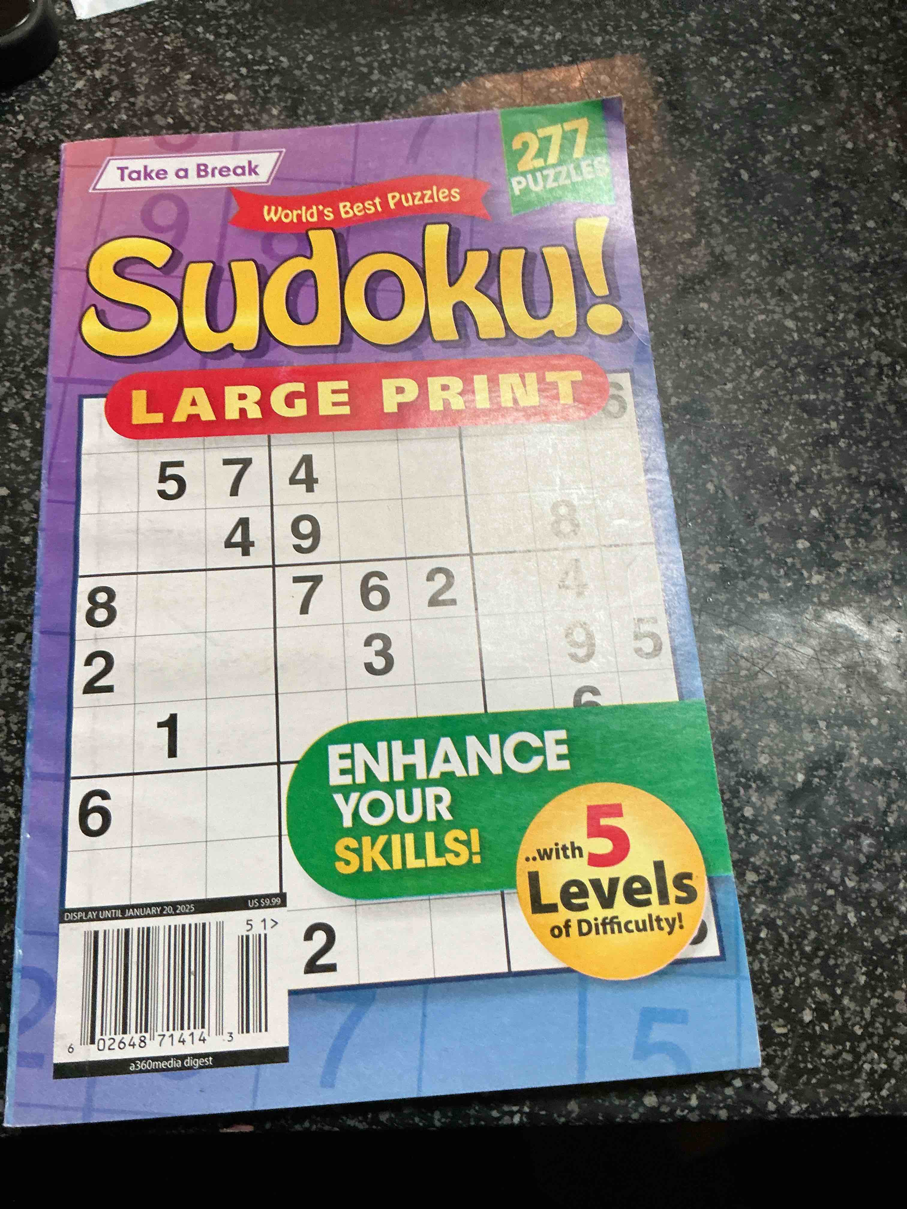 Sudoku Large Print 277 Puzzles
