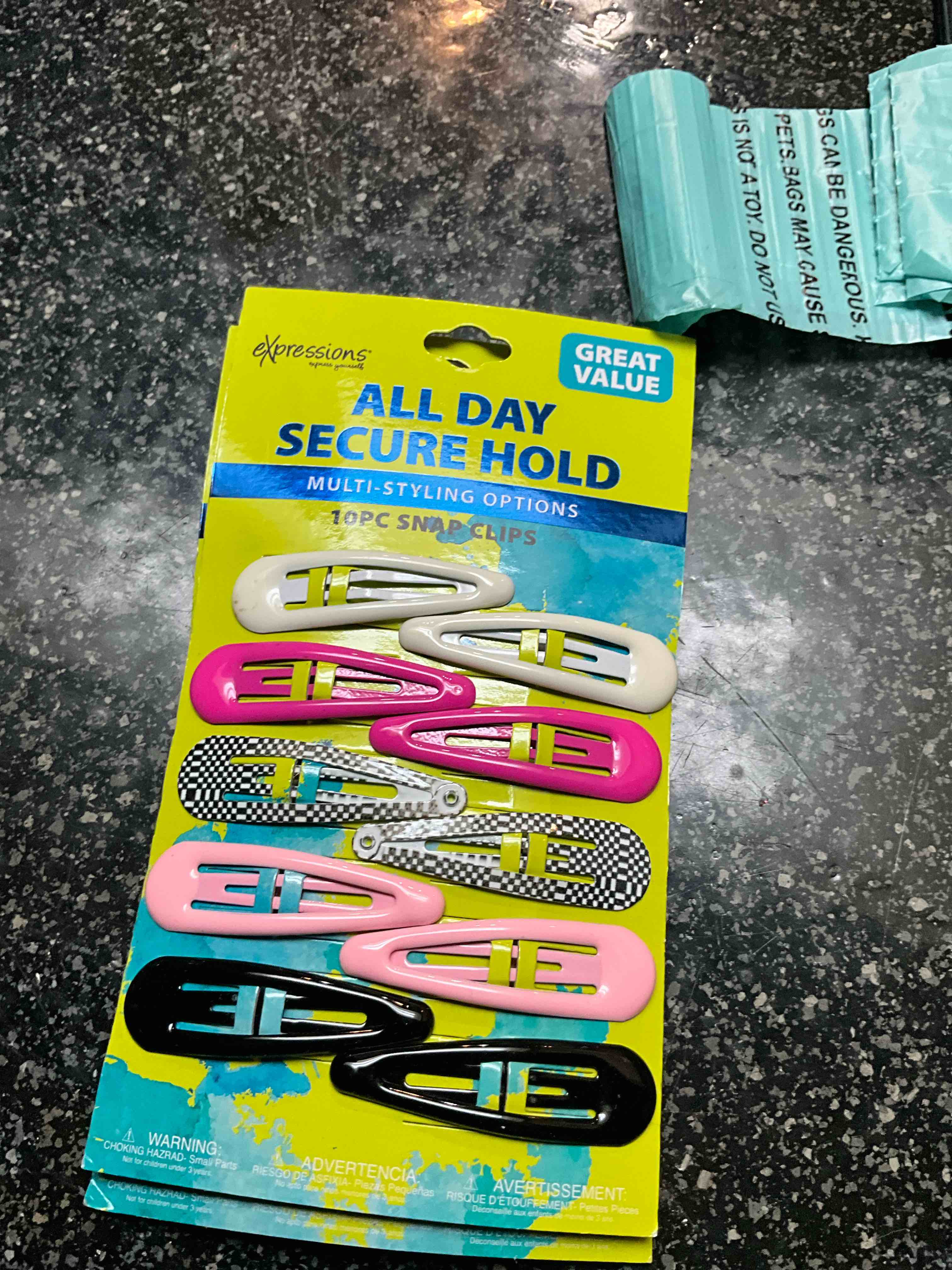 Expressions - All Day Secure Hold - 10 pc Snap Clips