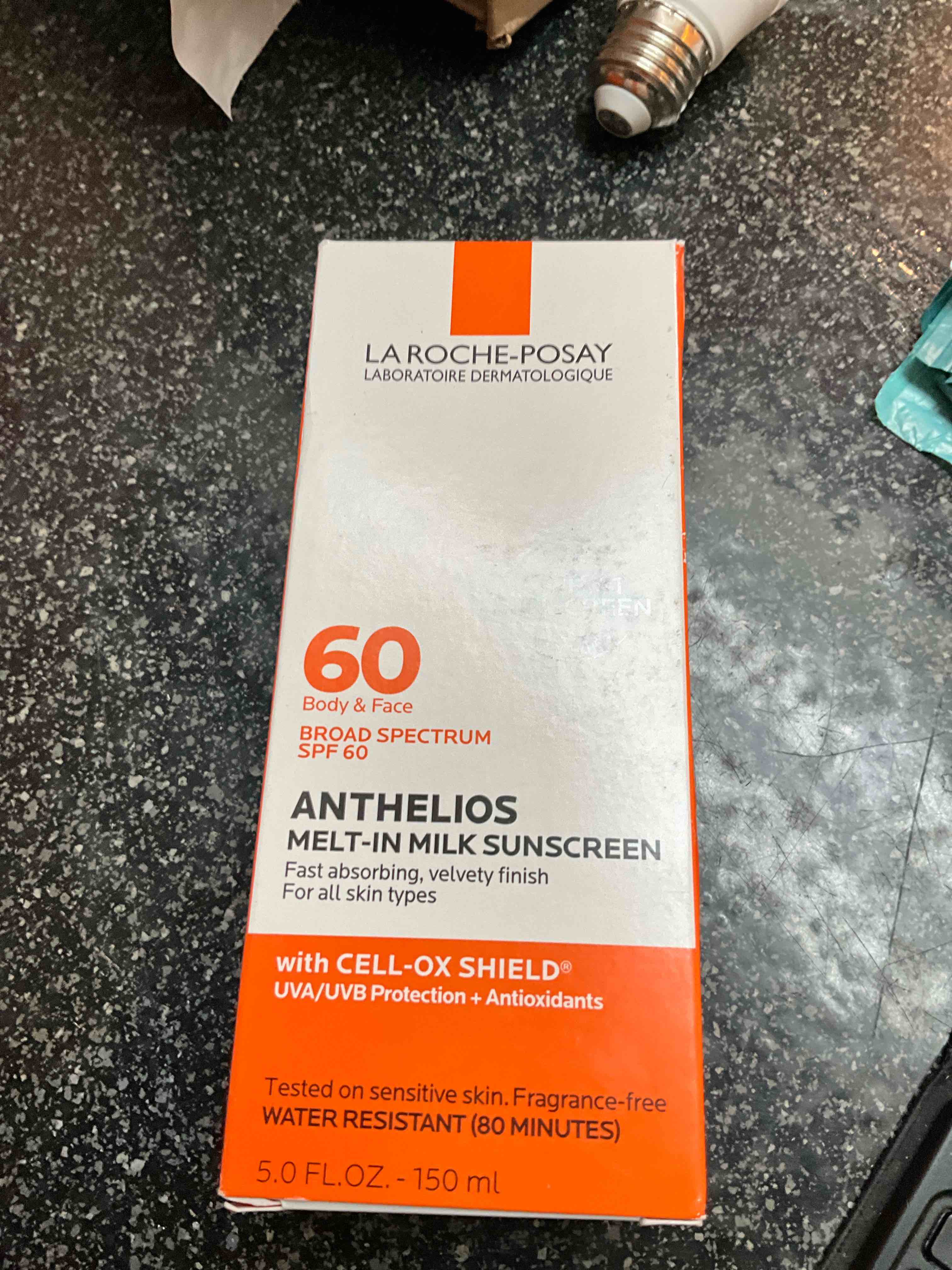 La Roche-Posay Anthelios Melt-In Milk Sunscreen SPF 60, Sunscreen For Body & Face, Broad Spectrum SPF + Antioxidants, Oil Free, Lightweight & Fast Absorbing, Oxybenzone Free