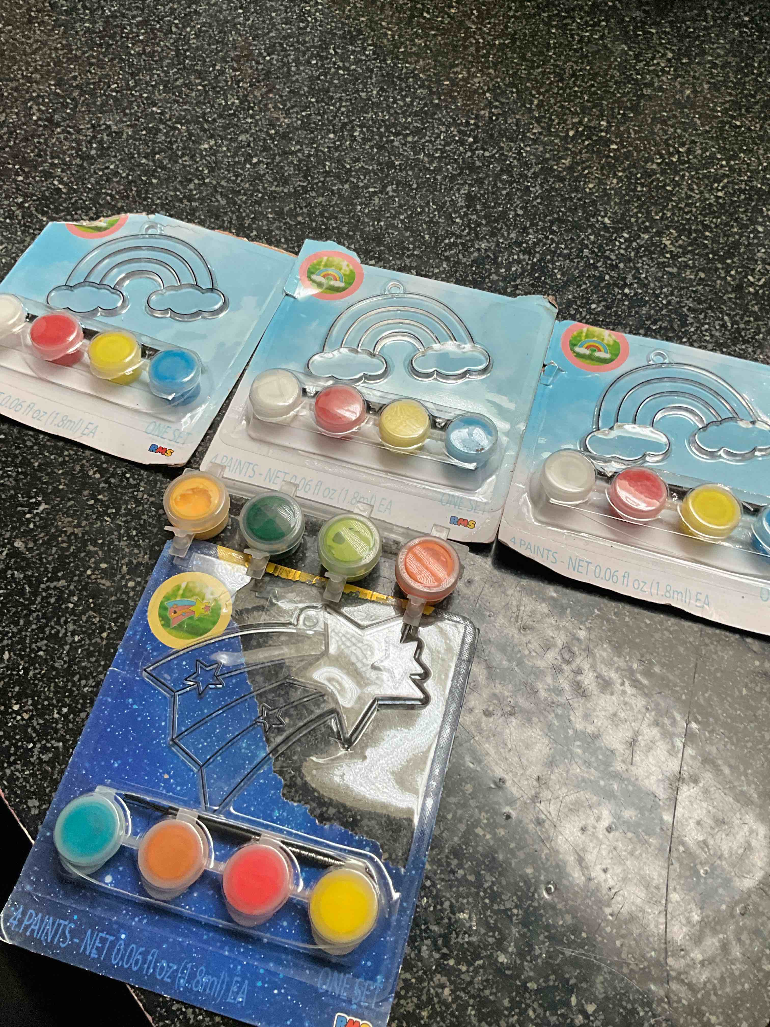 Rainbow & Shooting Star - DIY - Window Suncatchers + Bonus Paint 