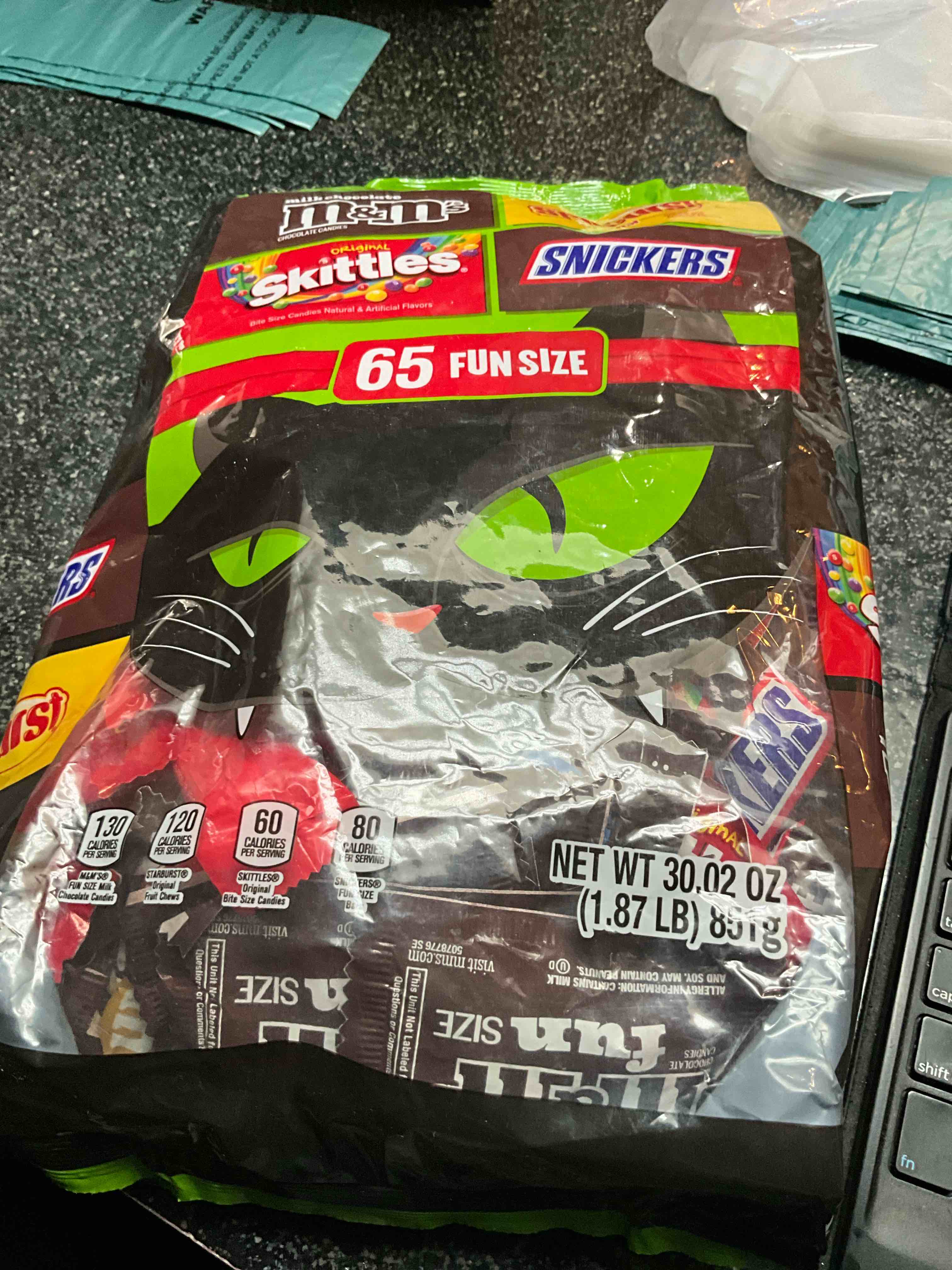 Fun Size Candy - 65 pieces/30.02 oz - m & m’s/starburst/skittles/snickers 