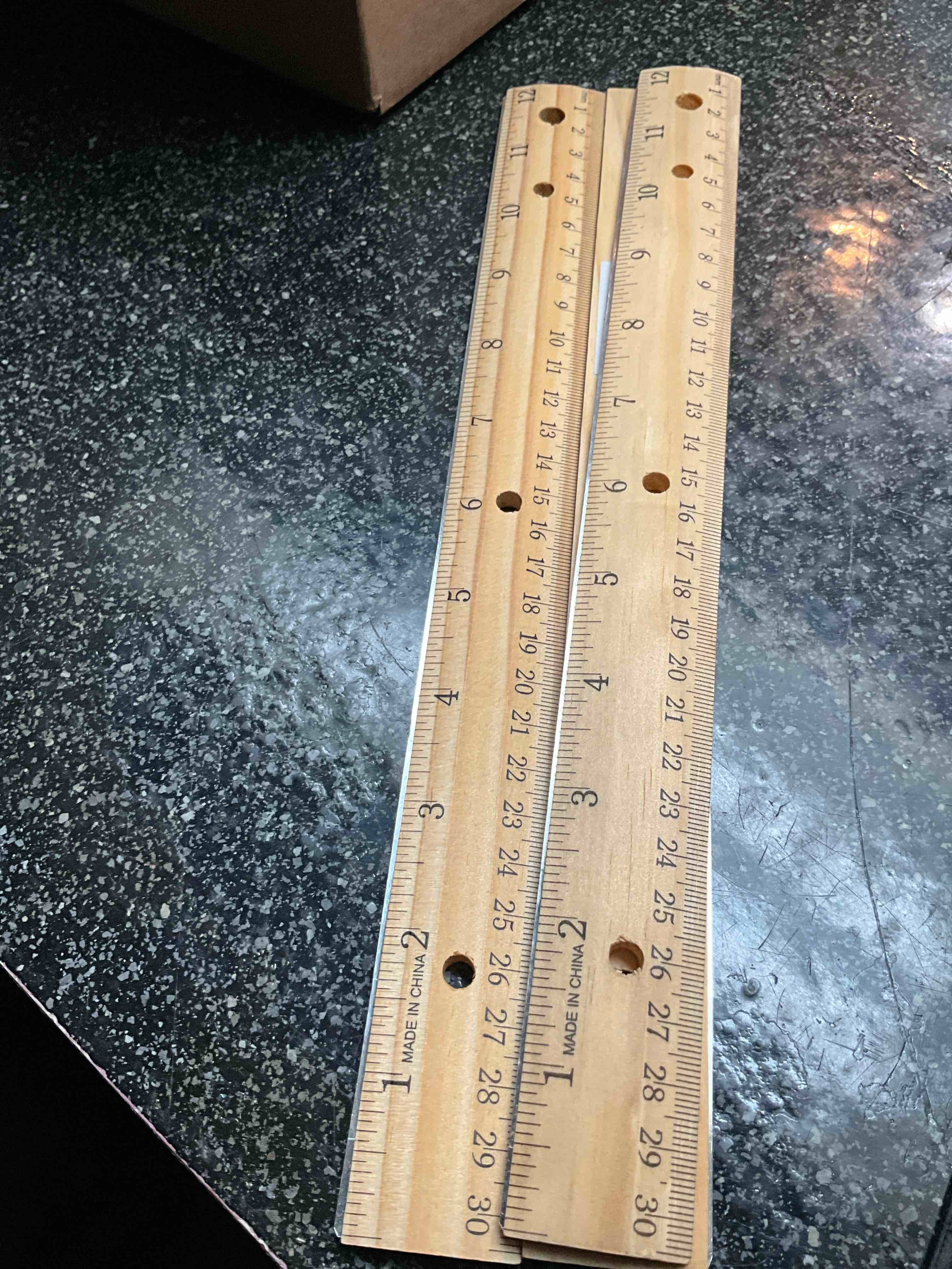 12in Wooden Rulers 