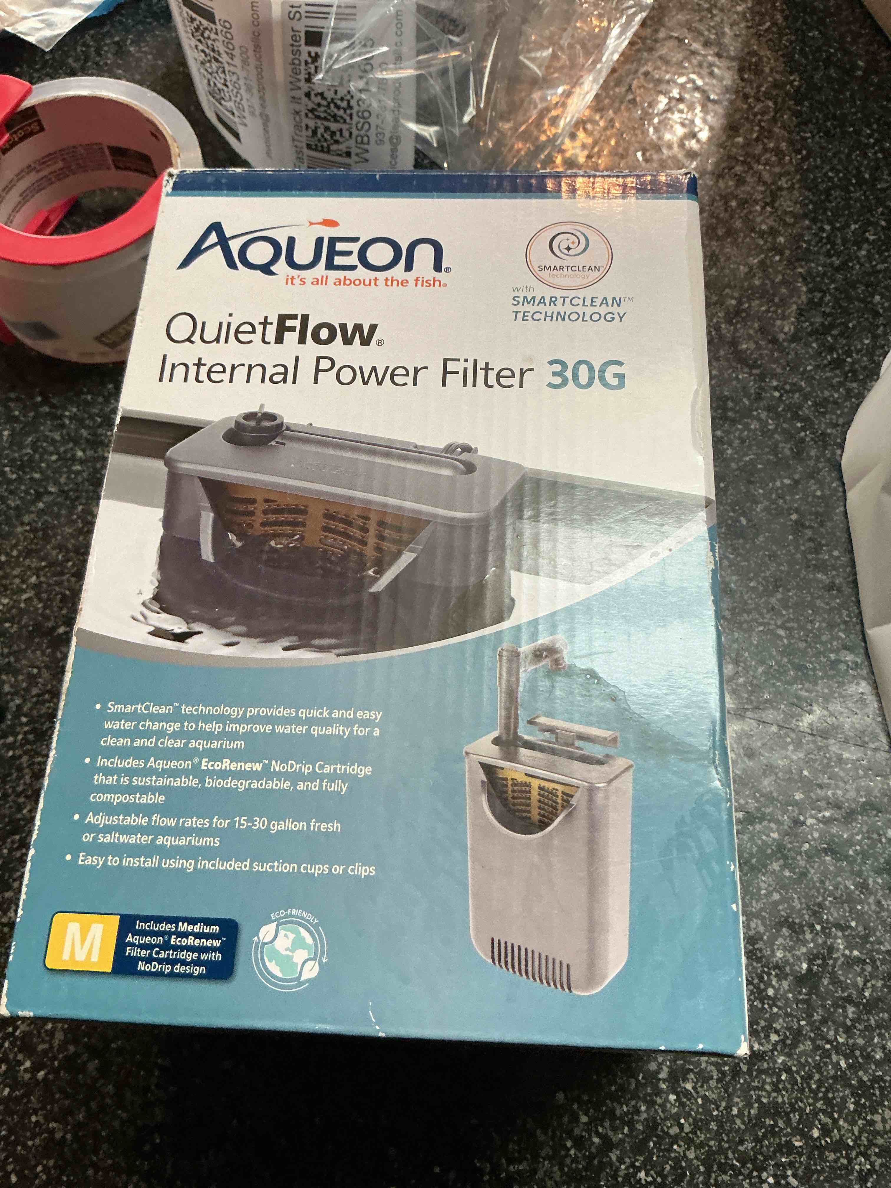 Aqueon Quiet Flow -Internal Power Filter 30 G