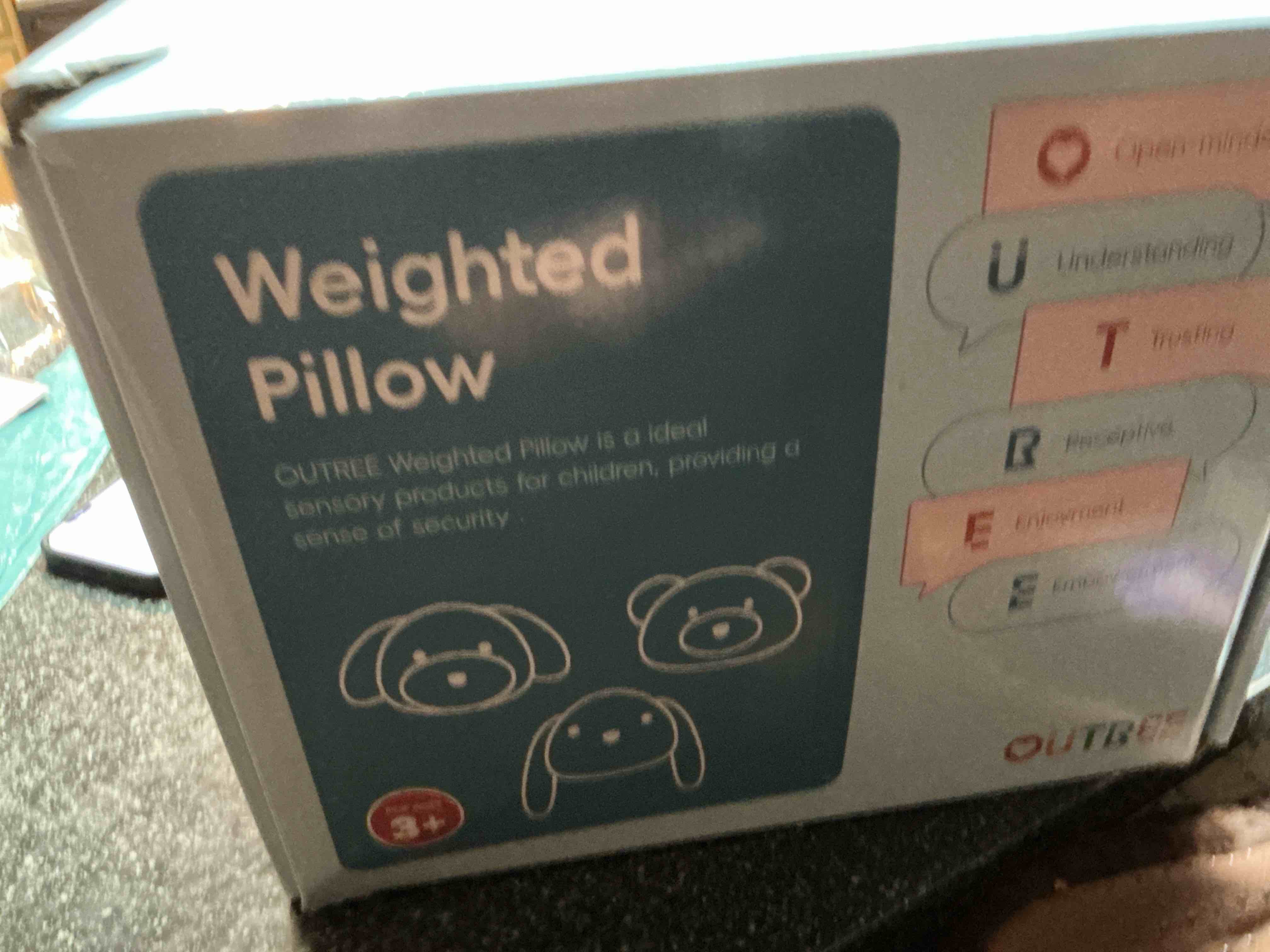 Condition photo showing New/Like New for Outree Weighted Pillow Age 3 + 