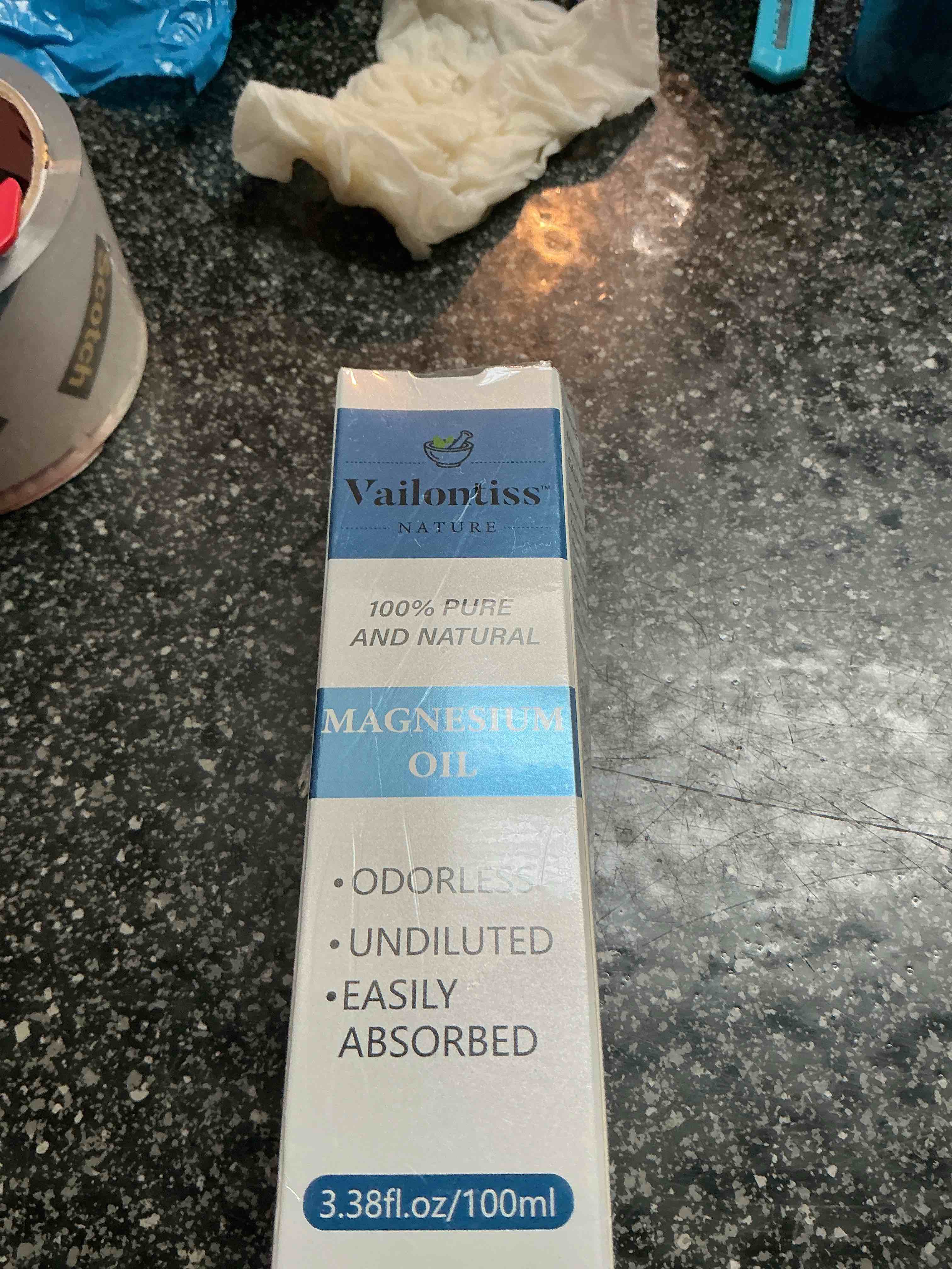 Vailontiss 100 % Pure & Natural Magnesium Oil 3.38 Fl. OZ. Odorless 