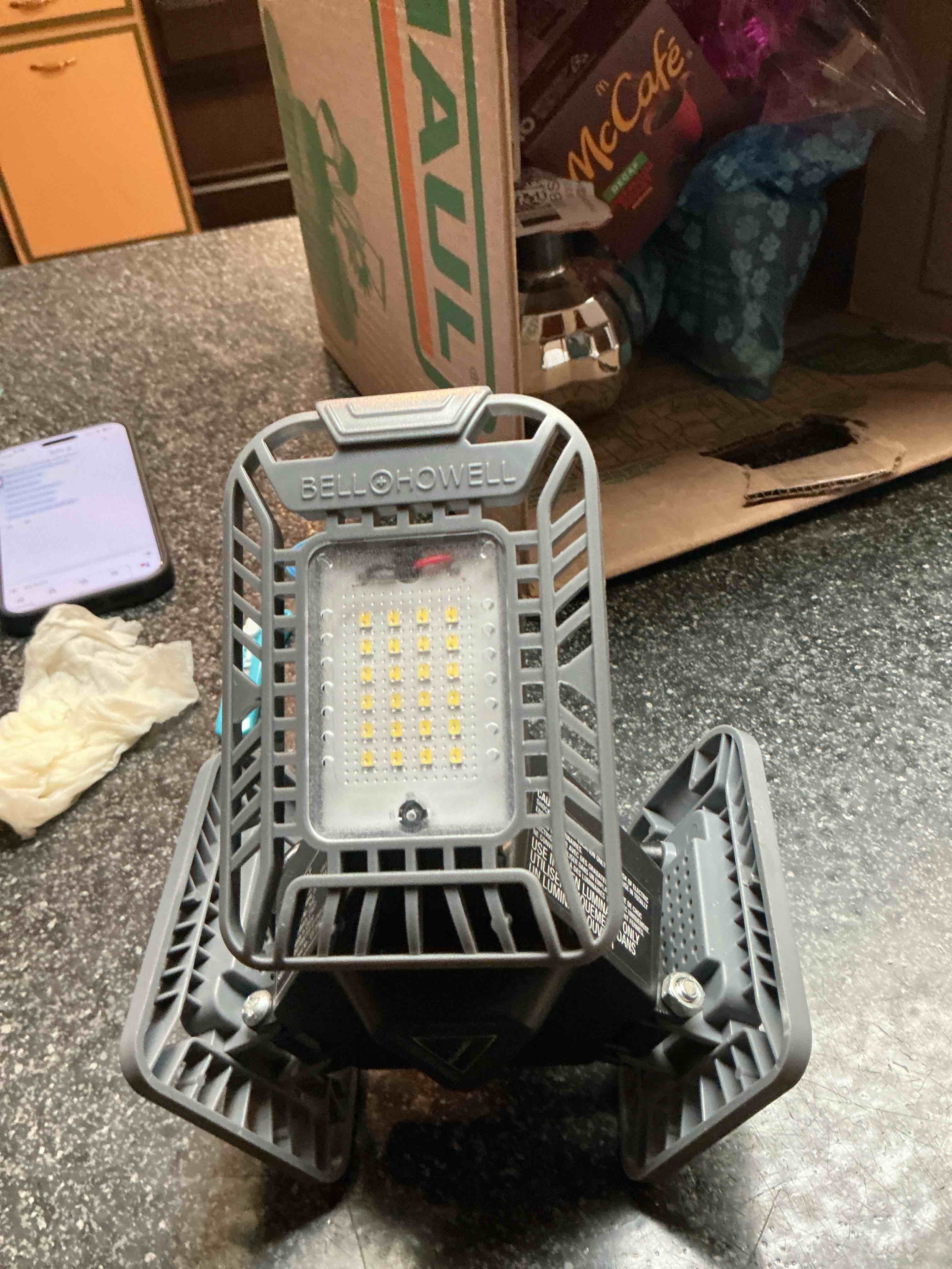 Bell - Howell Tri Burst Square Medium LED Bulk White 