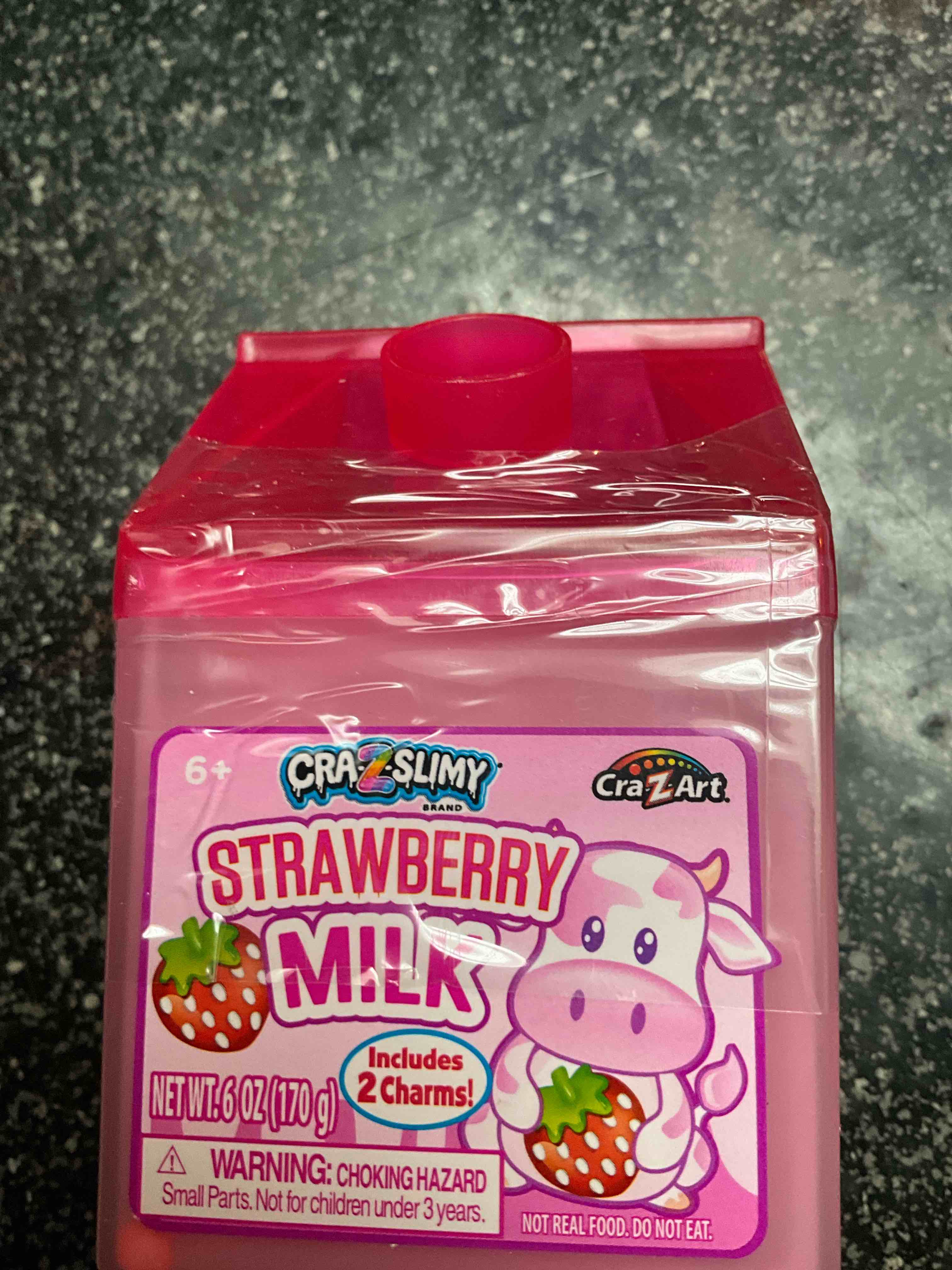 Condition photo showing New/Like New for Cra Z Art - Strawberry Milk - Crazy Slimy - includes 2 charms 