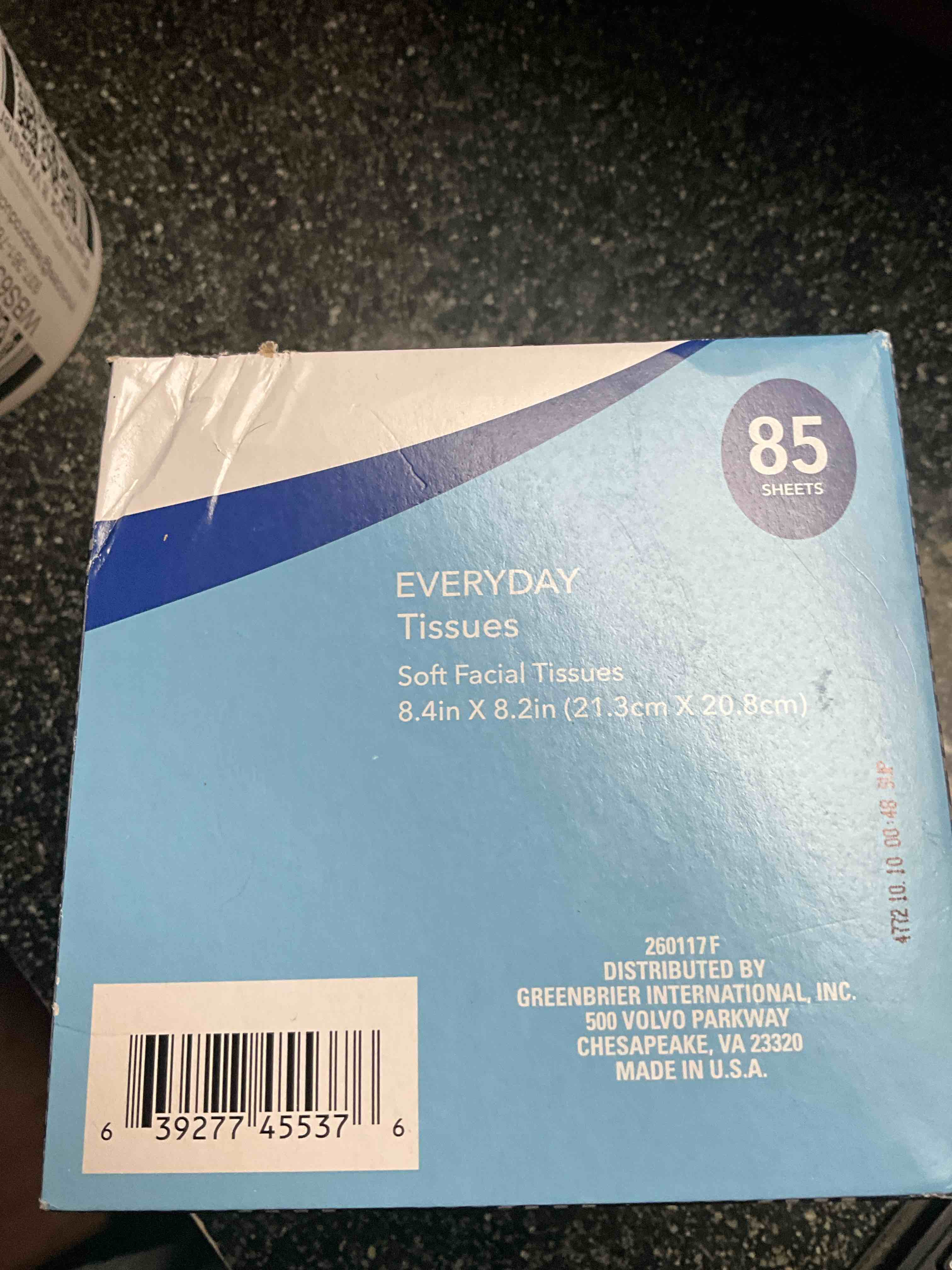 Condition photo showing New/Like New for Everyday Tissues - Facial Tissues - 85 count - White 