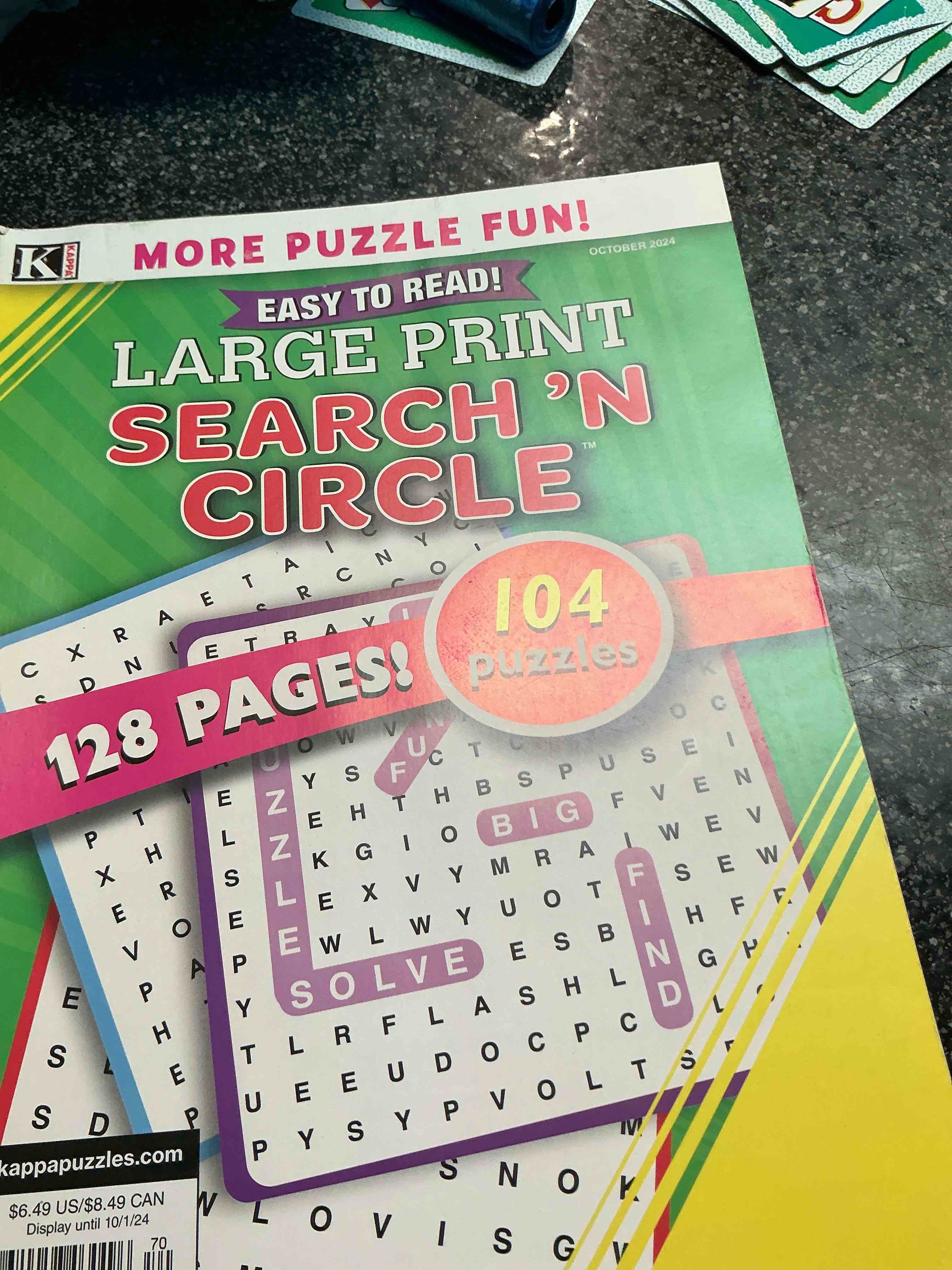 Kappa More Puzzle Fun 104 Puzzle Large Print 