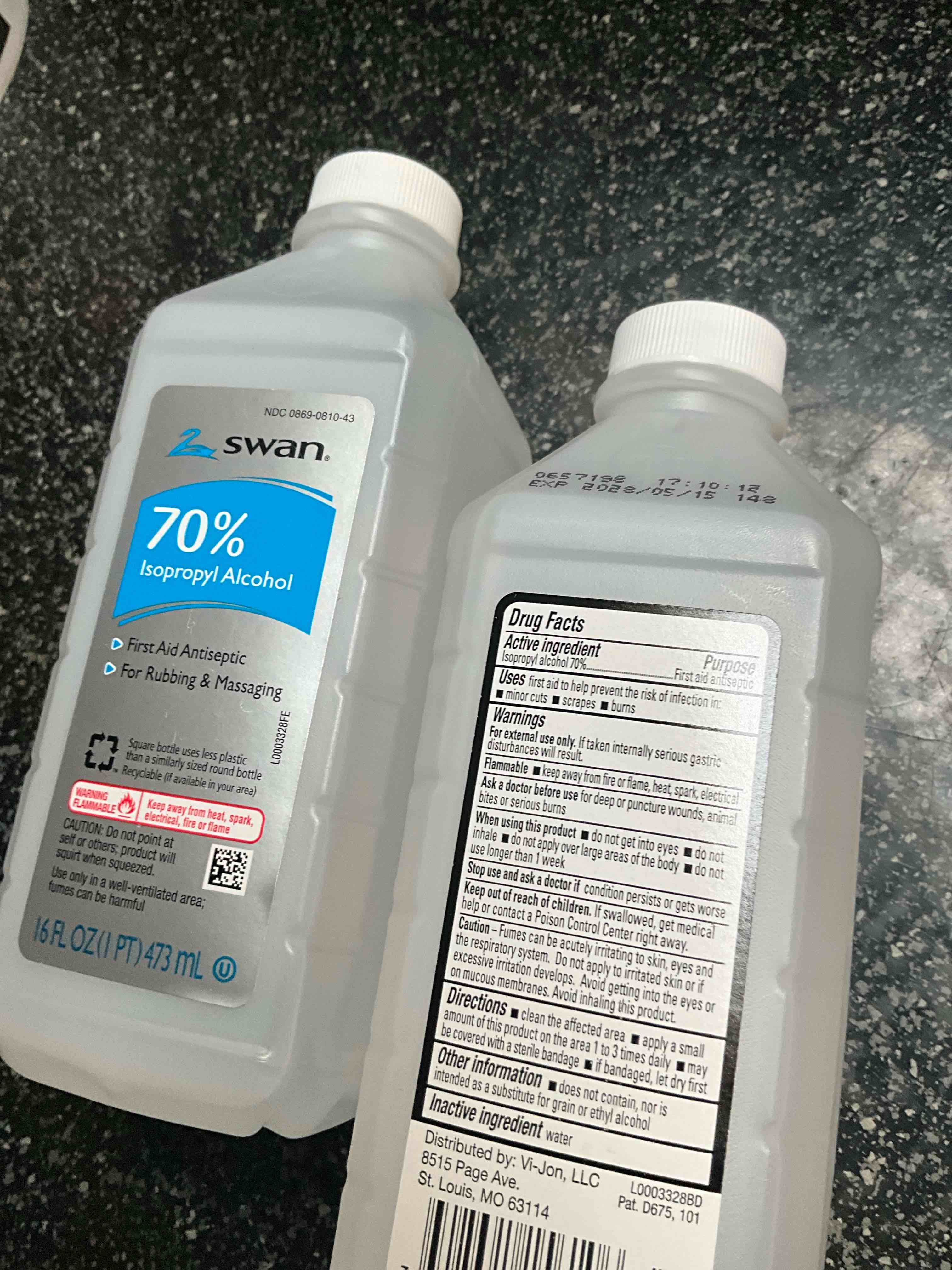 Vi-Jon Swan Isoprophyl Alcohol, 70% 16 Fl Oz