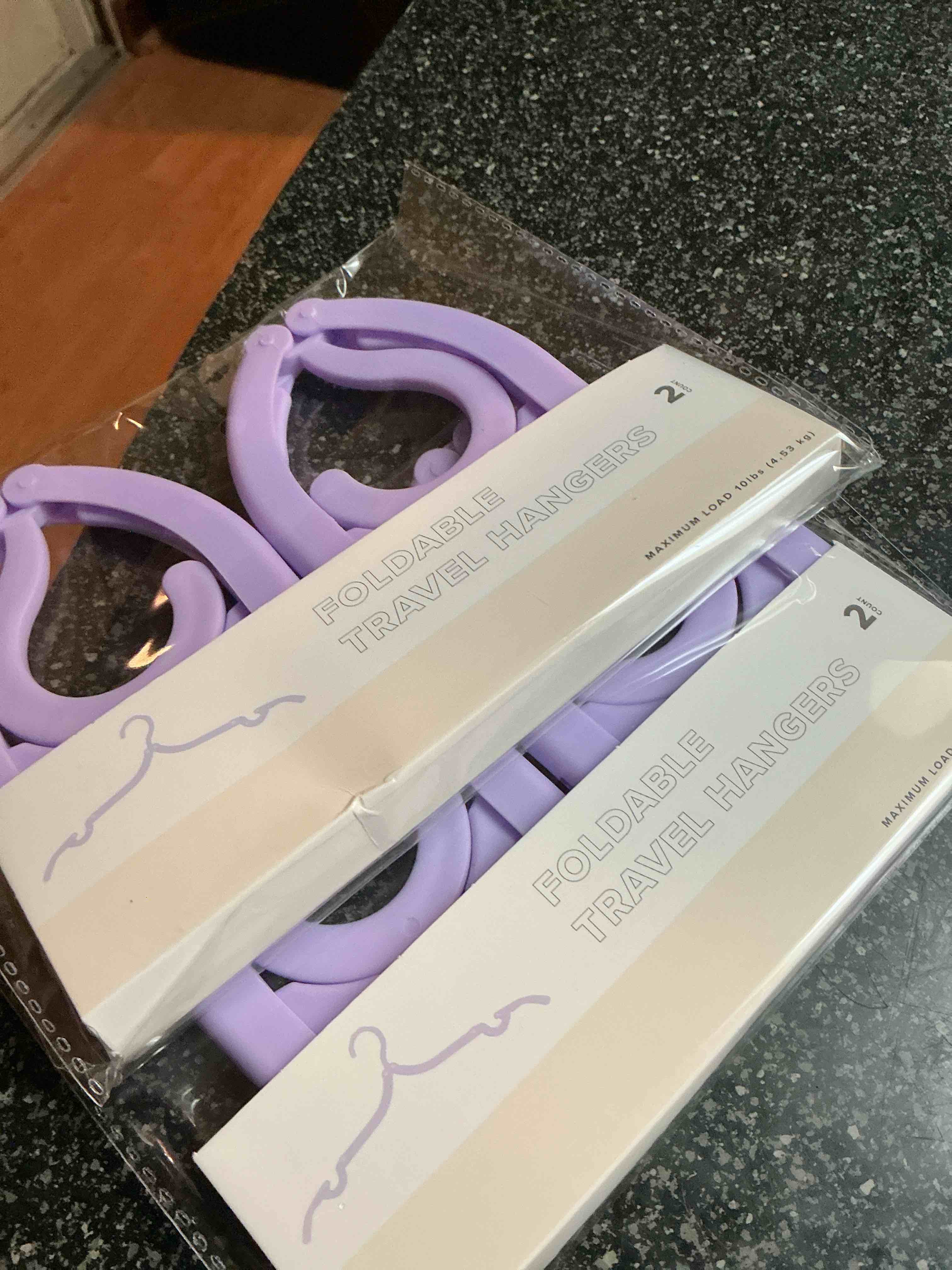 Foldable Purple Travel Hangers 