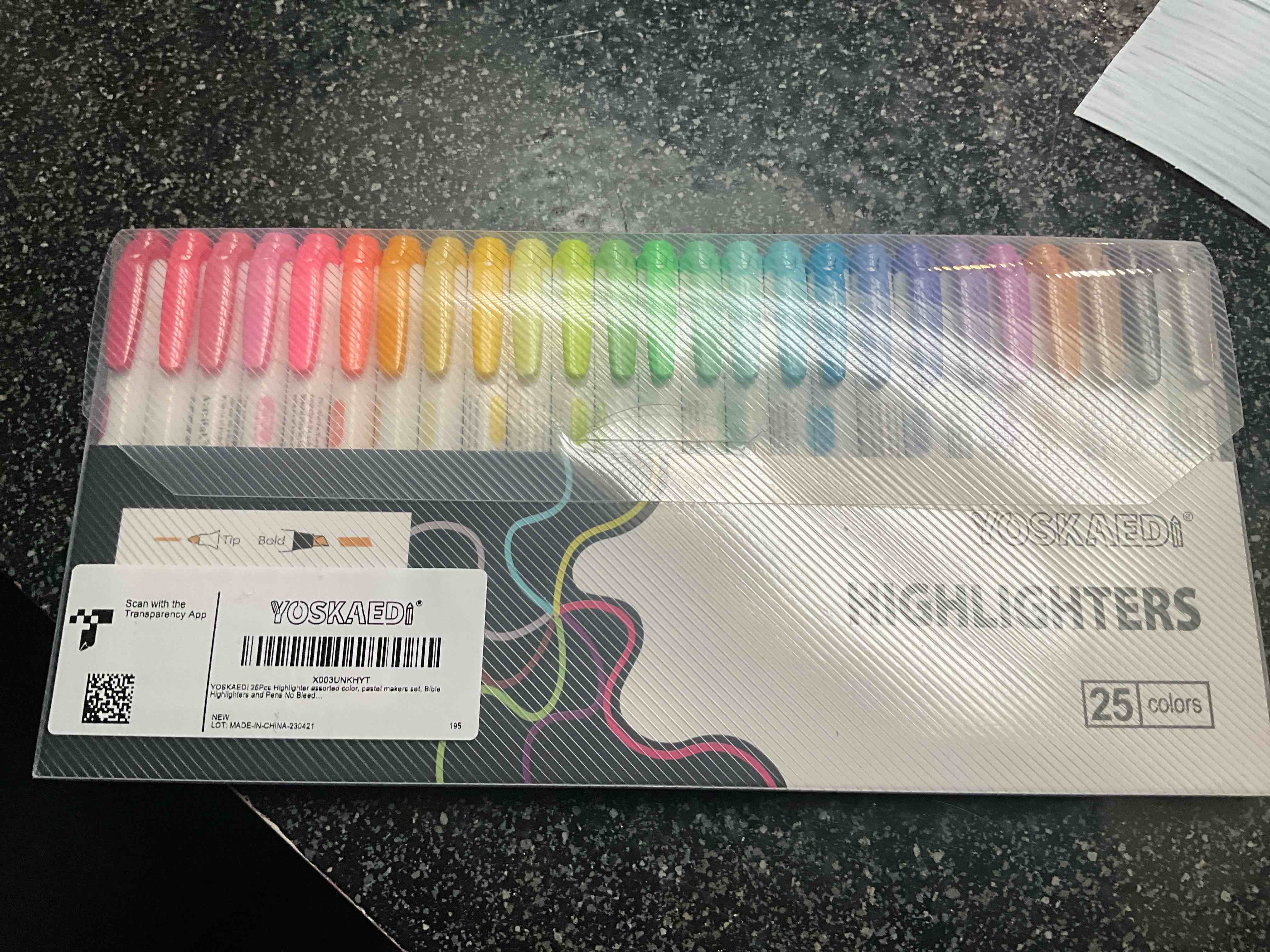 yoskaedi - 25 colors - 2 tip highlighters 