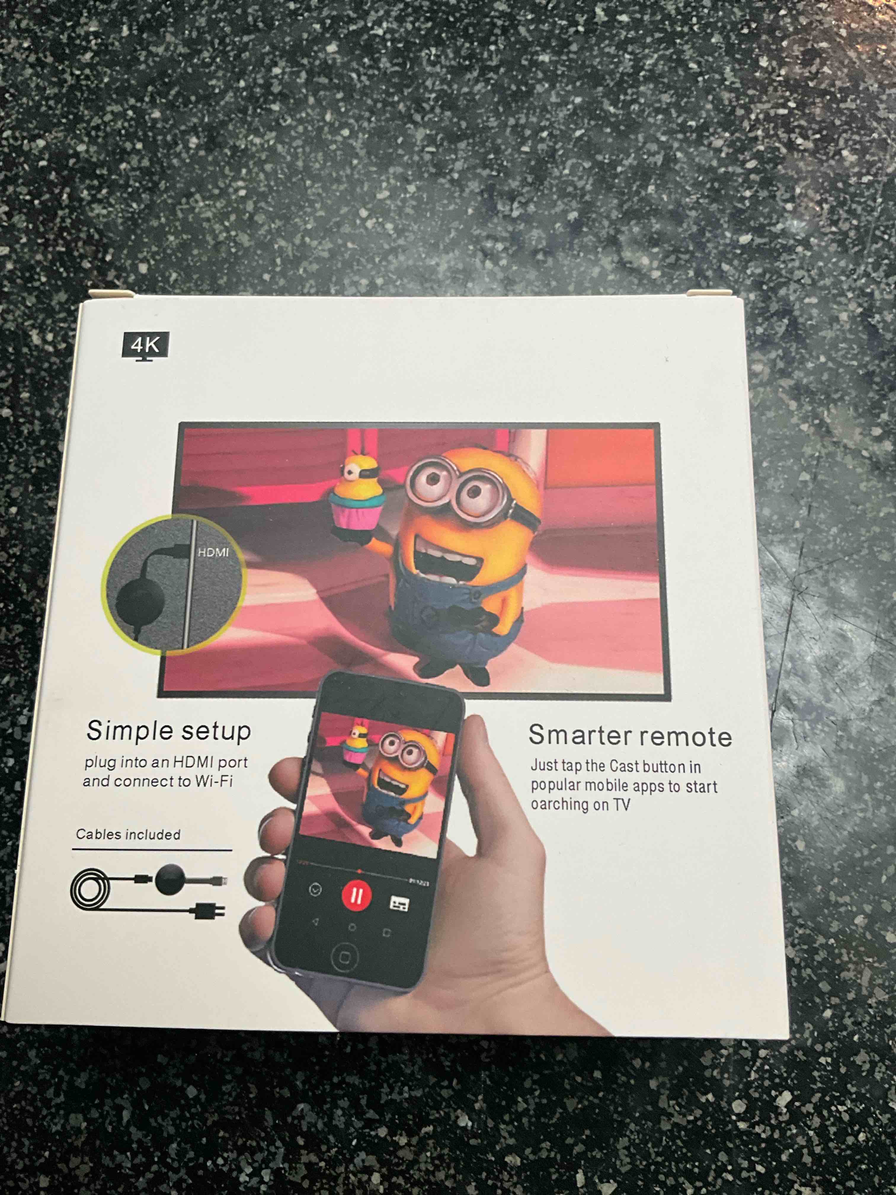 Condition photo showing New/Like New for Chromecast - 4K - TV Streming device by Google 