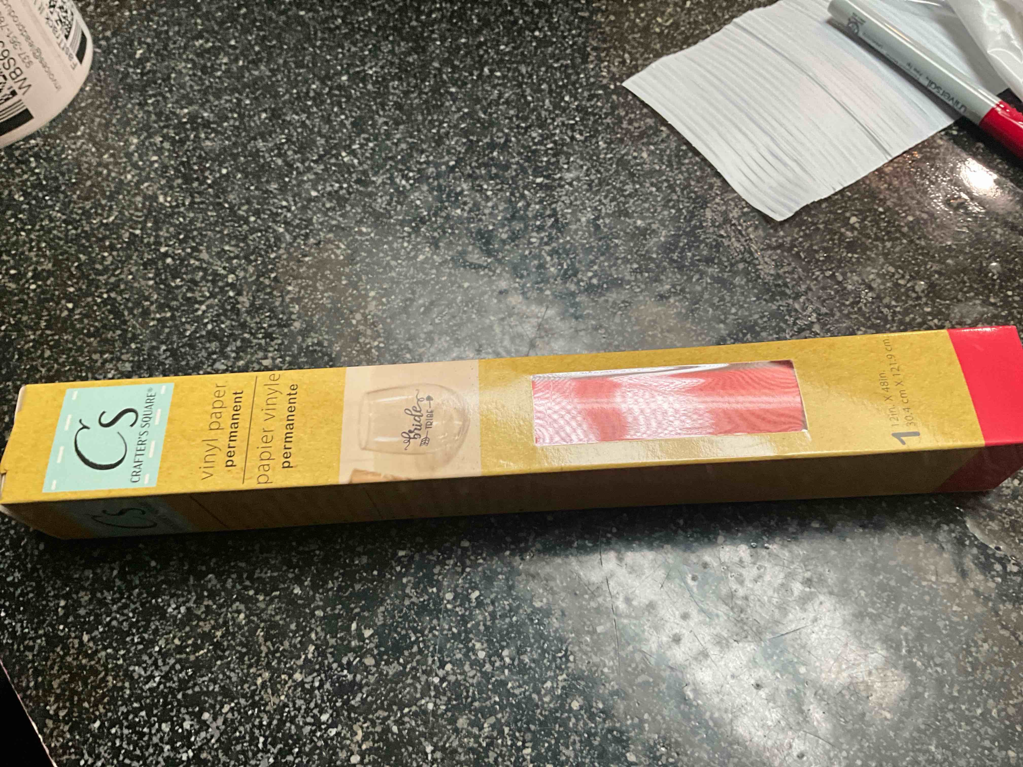 Crafters Square - Vinyl Paper - Permanent - 12 x 48 - Red 