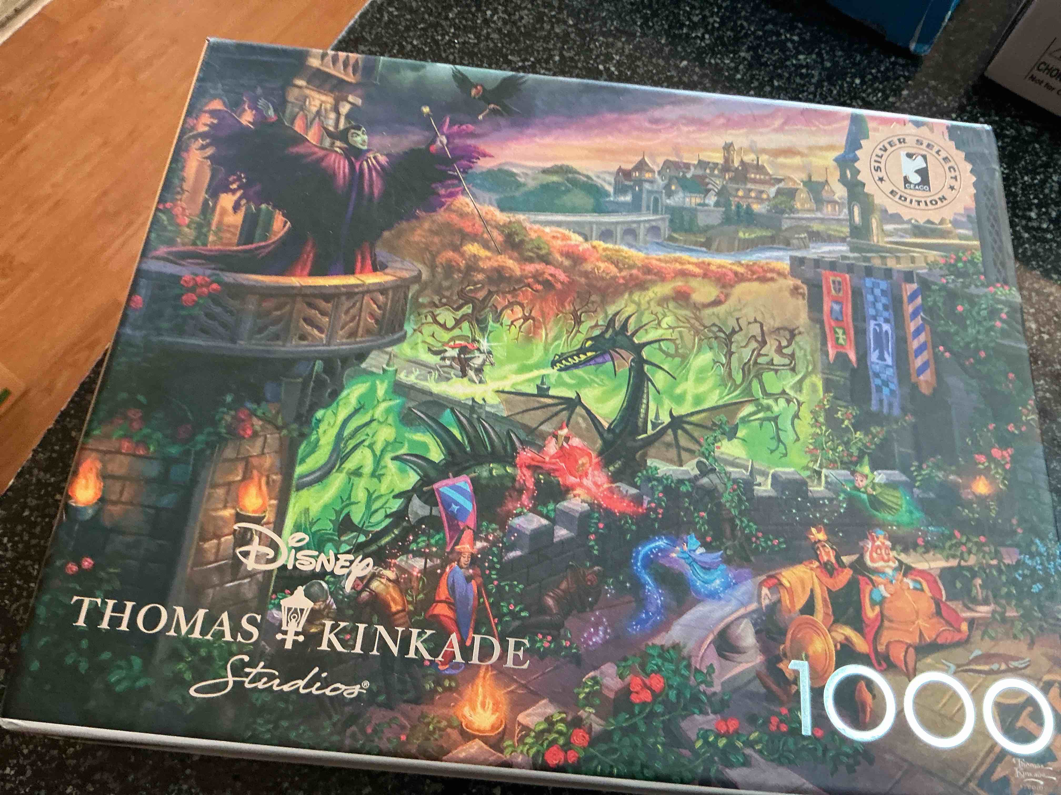 Condition photo showing New/Like New for Disney Thomas & Kinkade Studios 1000 Pc Puzzle 