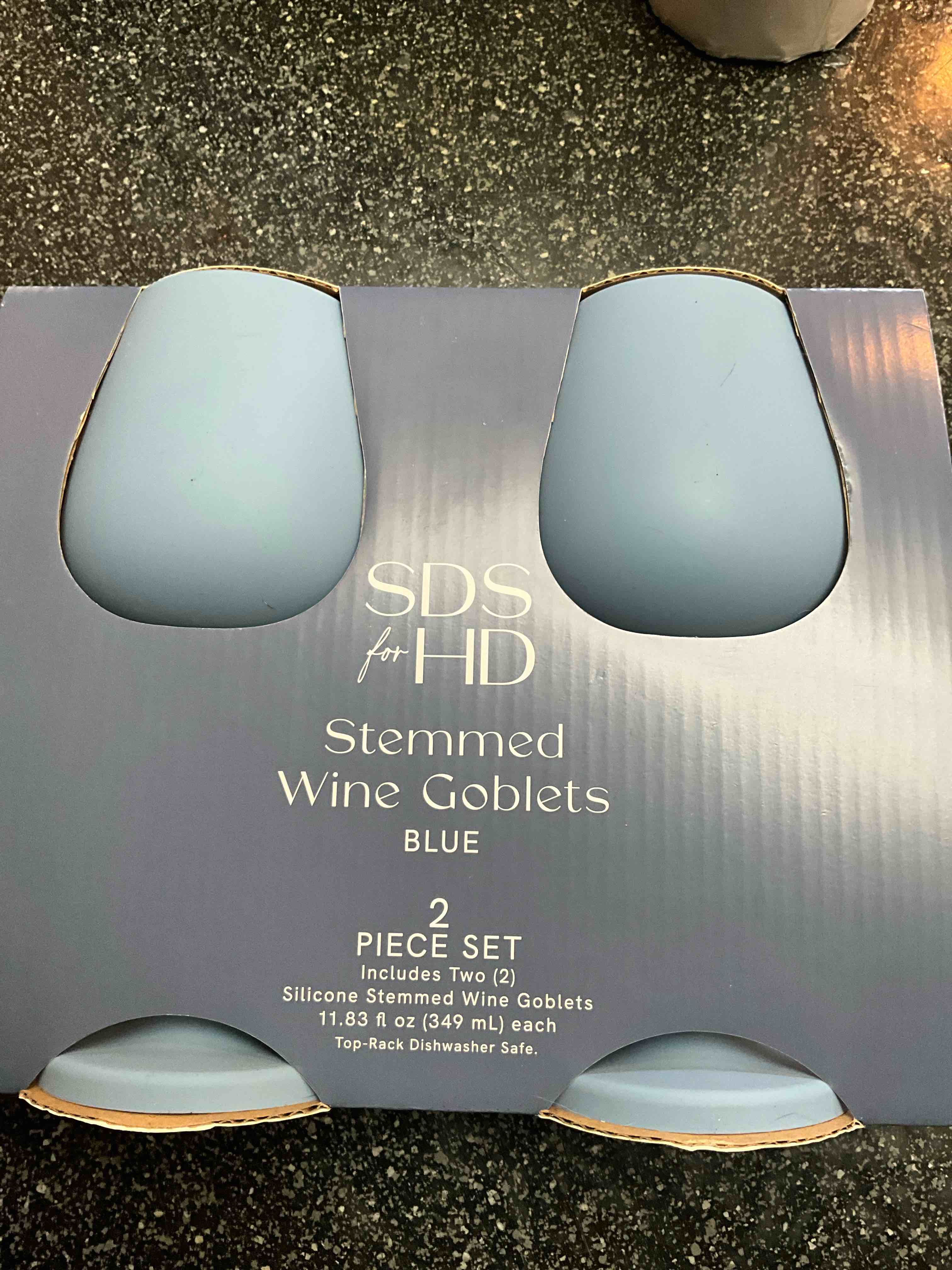 Condition photo showing New/Like New for SDS for HD - Stemmed Wine Goblets - 2 piece set - Blue 