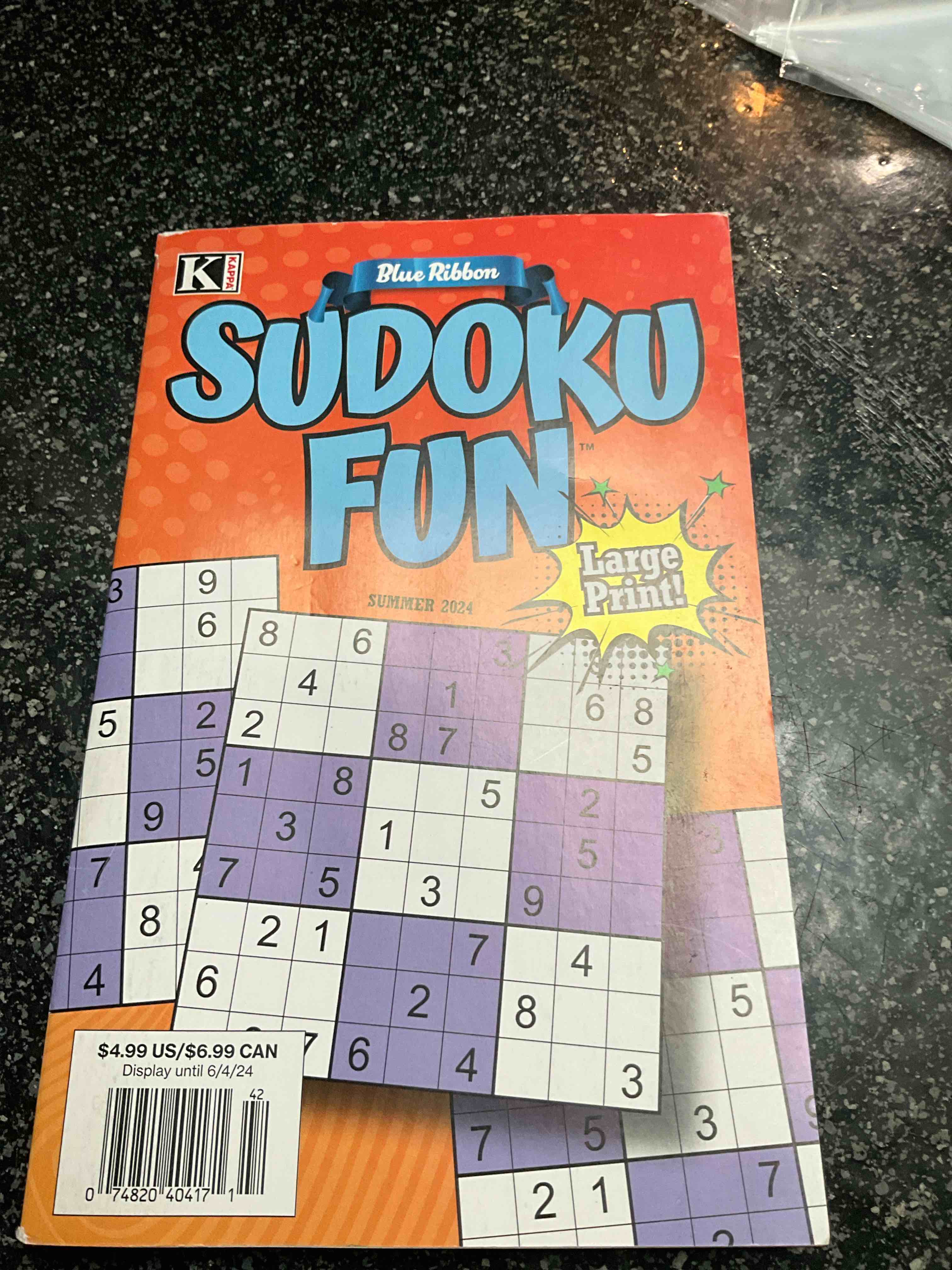 Condition photo showing New/Like New for Blue Ribbon - Sudoku Fun - Large Print 