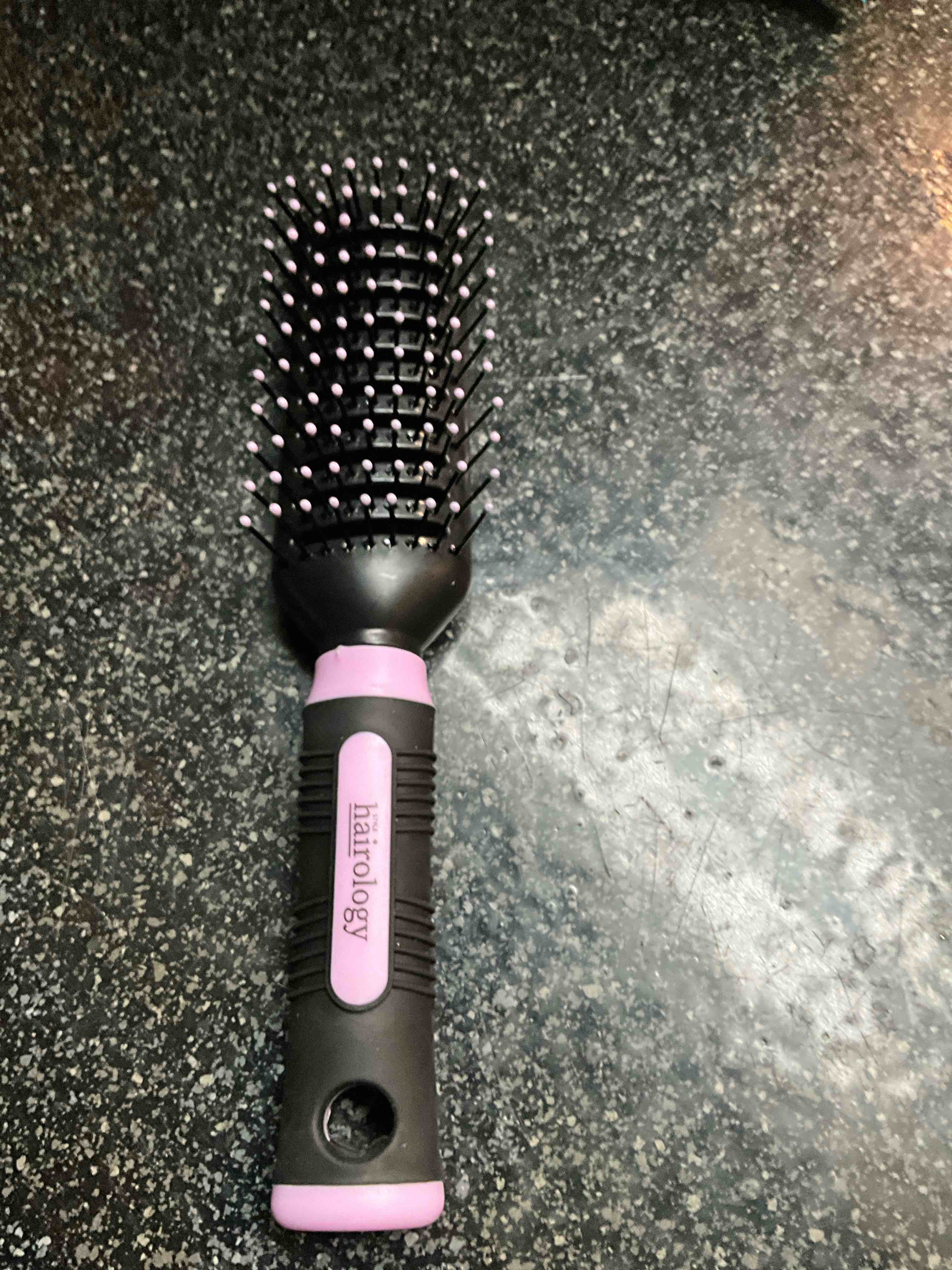 Condition photo showing New/Like New for Hairology - Black/Pink - Hairbrush 