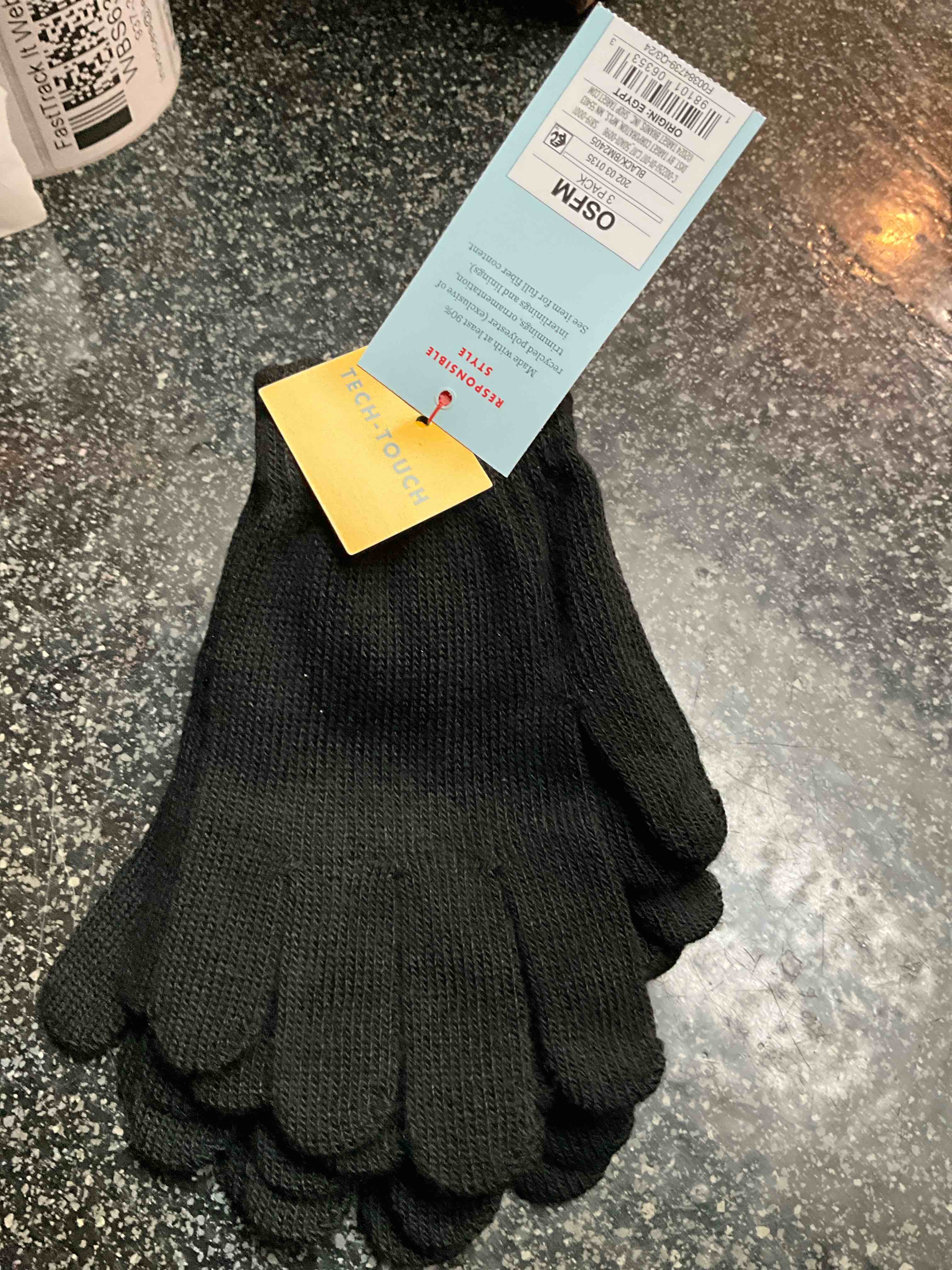 Cat & Jack - Tech - Touch - 3 pk - Black - Gloves 