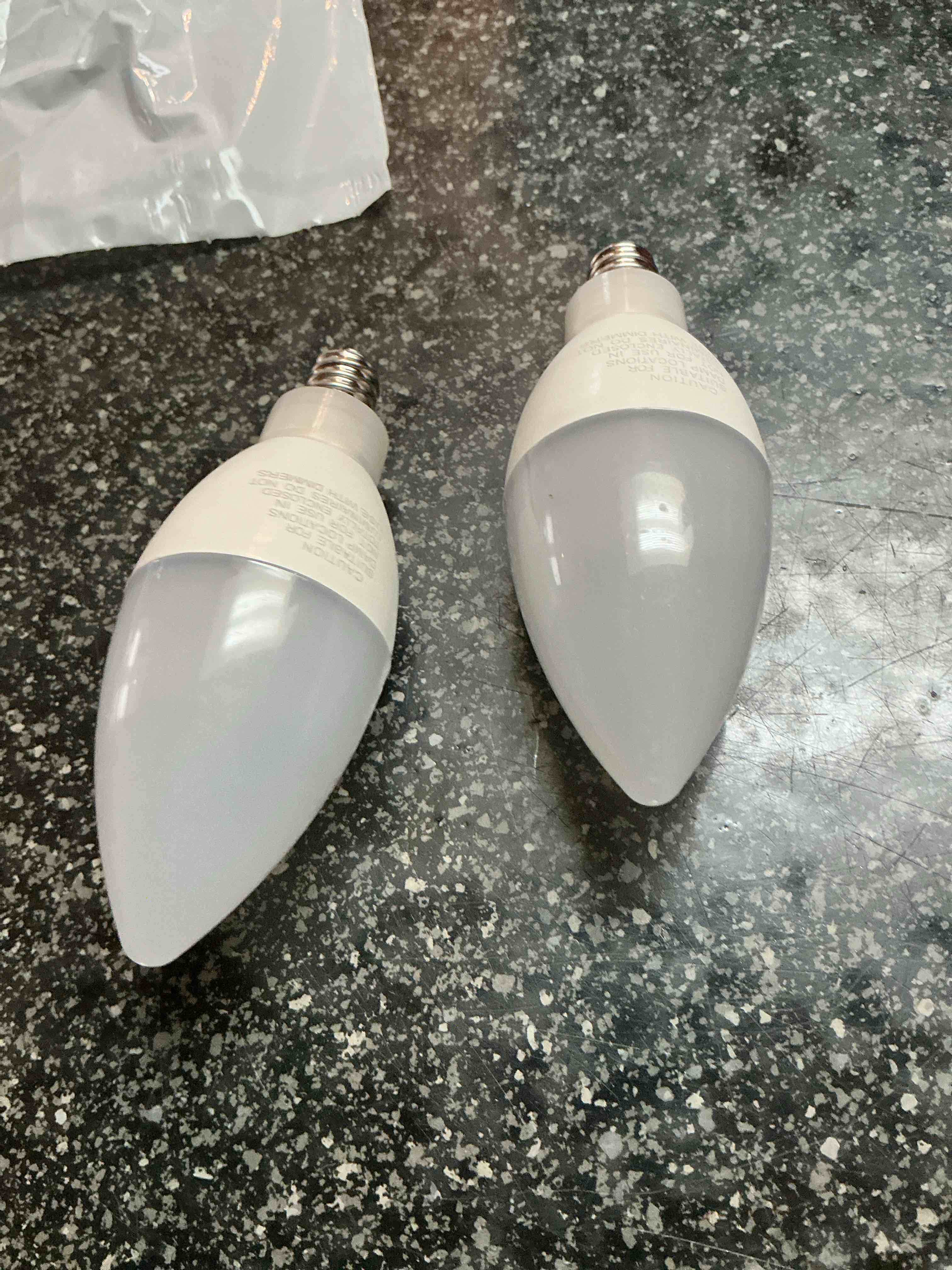 Condition photo showing New/Like New for Chandelier Bulbs 2 Bulbs 