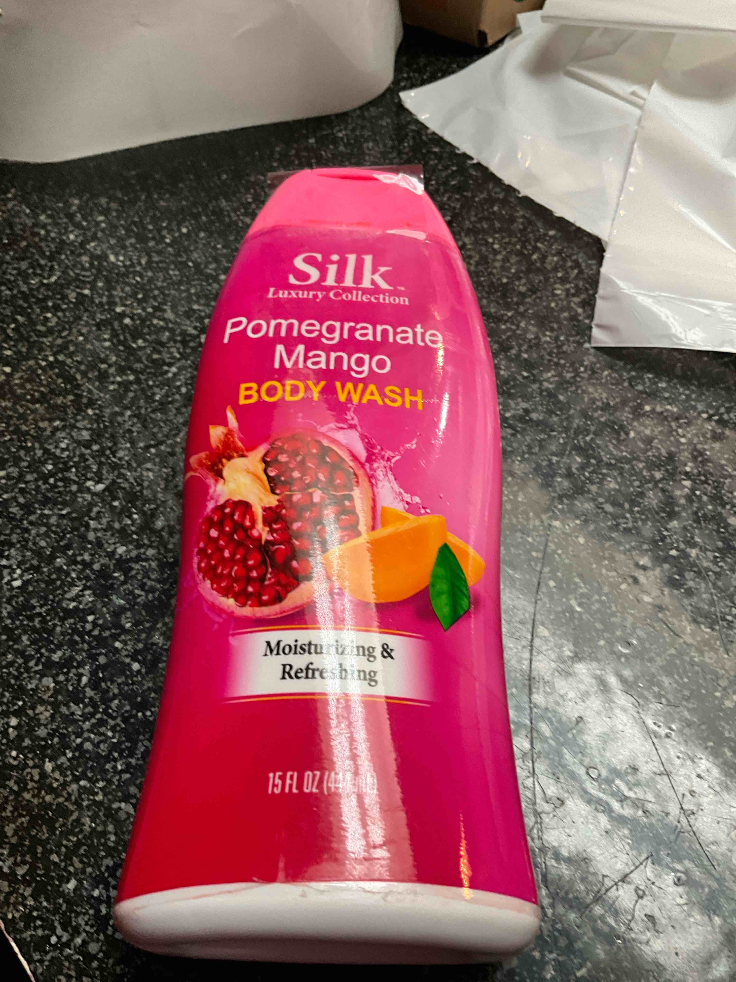 Condition photo showing New/Like New for Silk Luxury Collection - Pomegranate Mango - Body Wash - 15 oz  