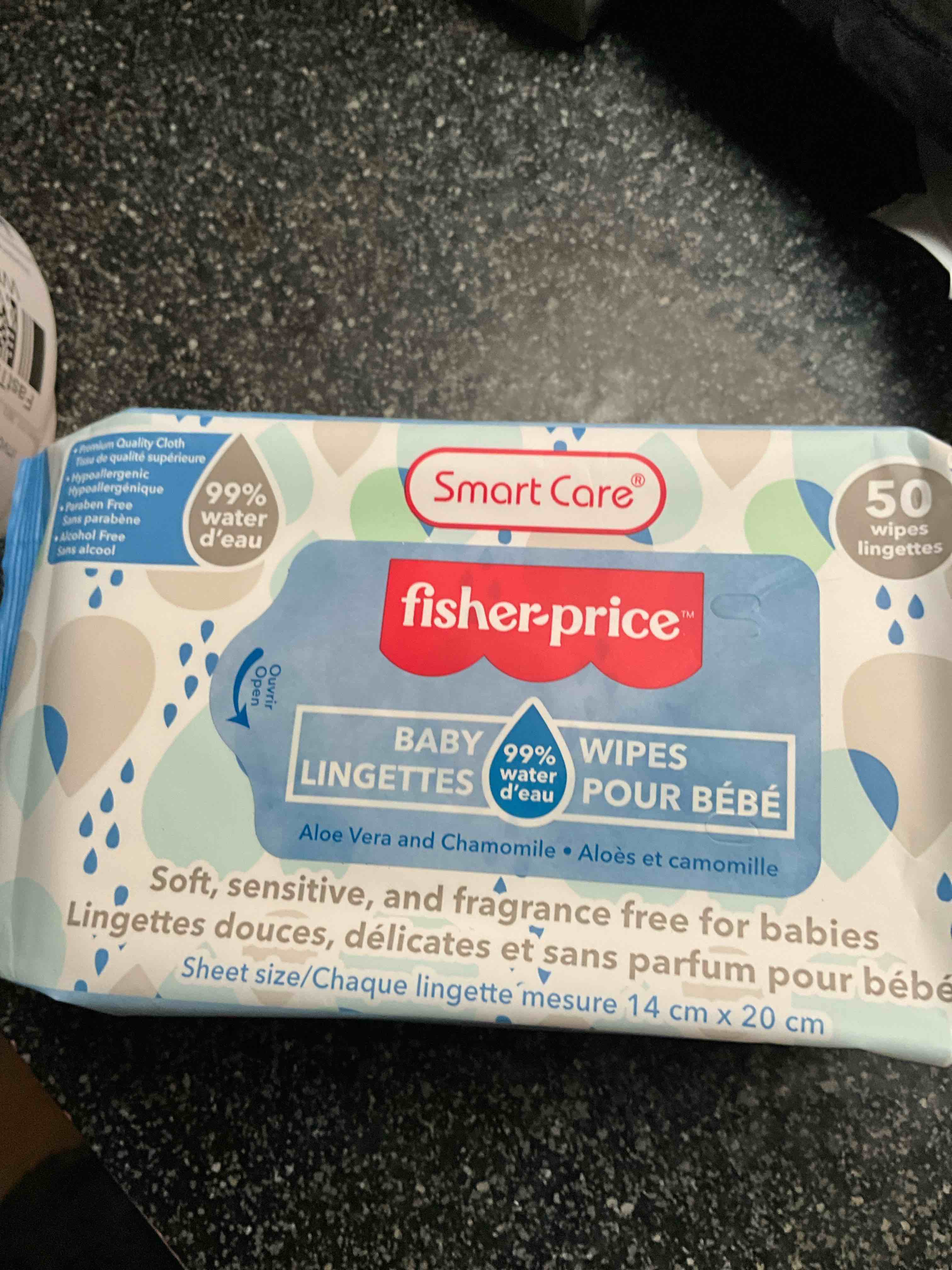 Fisher Price - Smart Care - Baby Wipes - 50 count