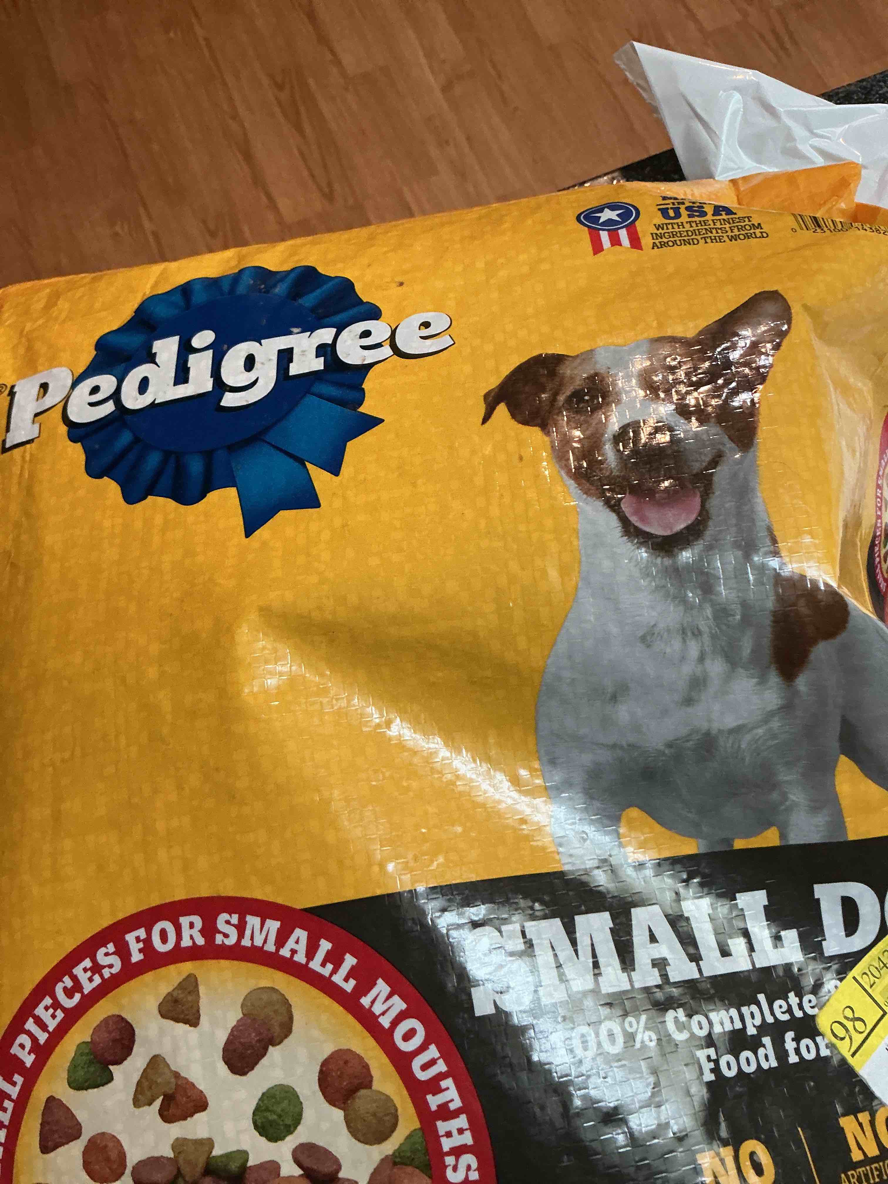 Condition photo showing New/Like New for Pedigree Small Dog Food 12 Lbs.