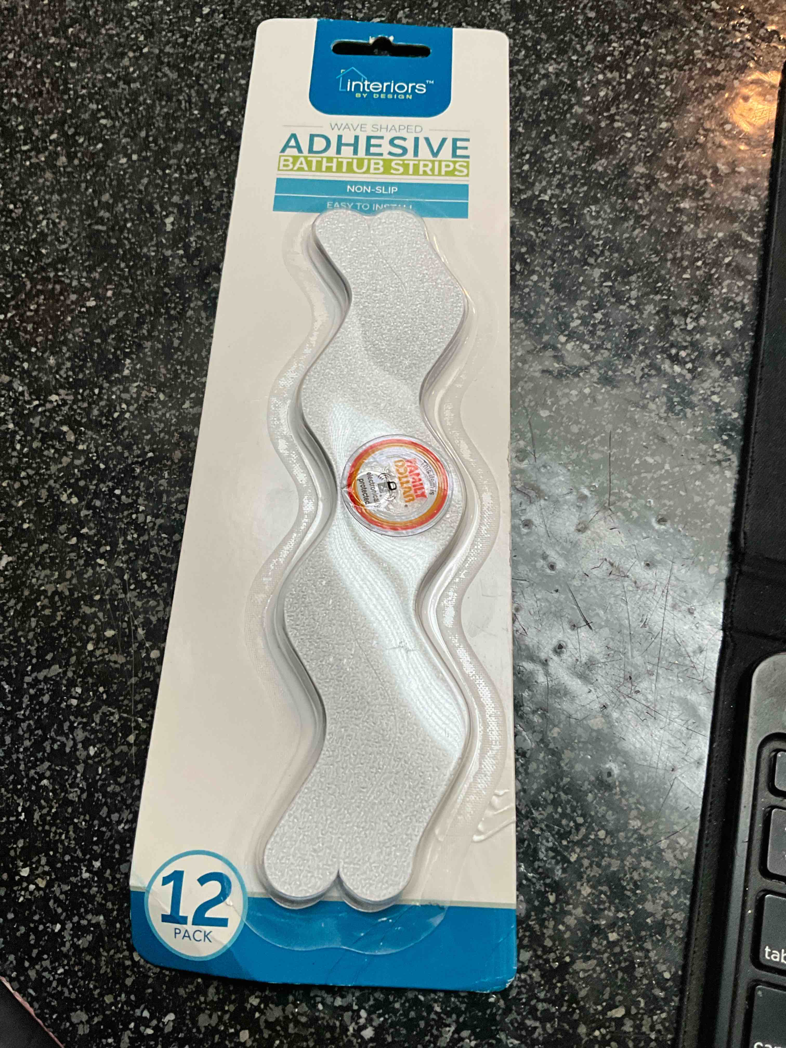 Condition photo showing New/Like New for Interiors By Design - Wave Shaped - Adhesive Bathtub Strips - Non - Slip - 12 pack 
