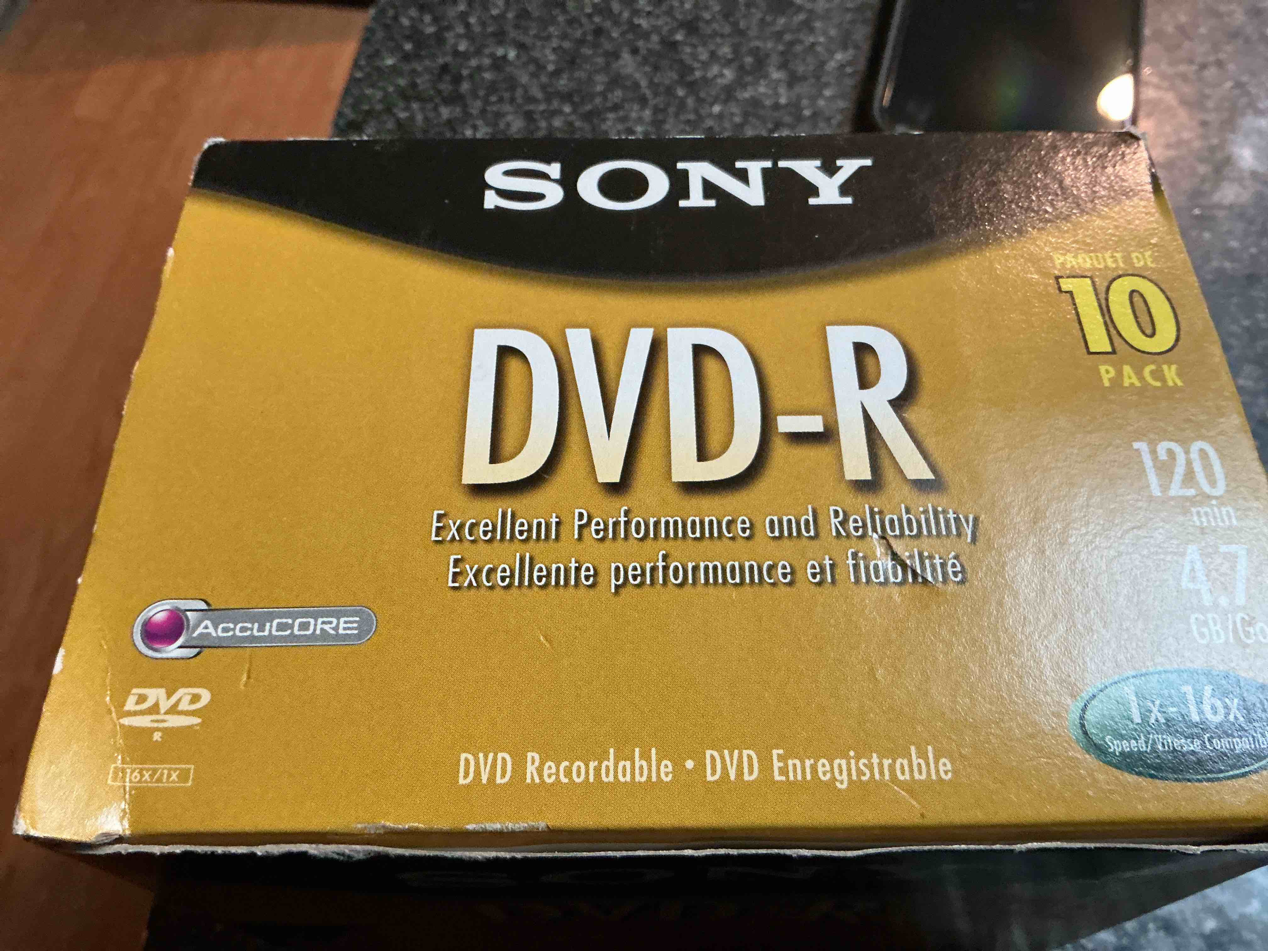 Condition photo showing New/Like New for Sony DVD-R 10 Pack Of CD DVD Rechargeable 