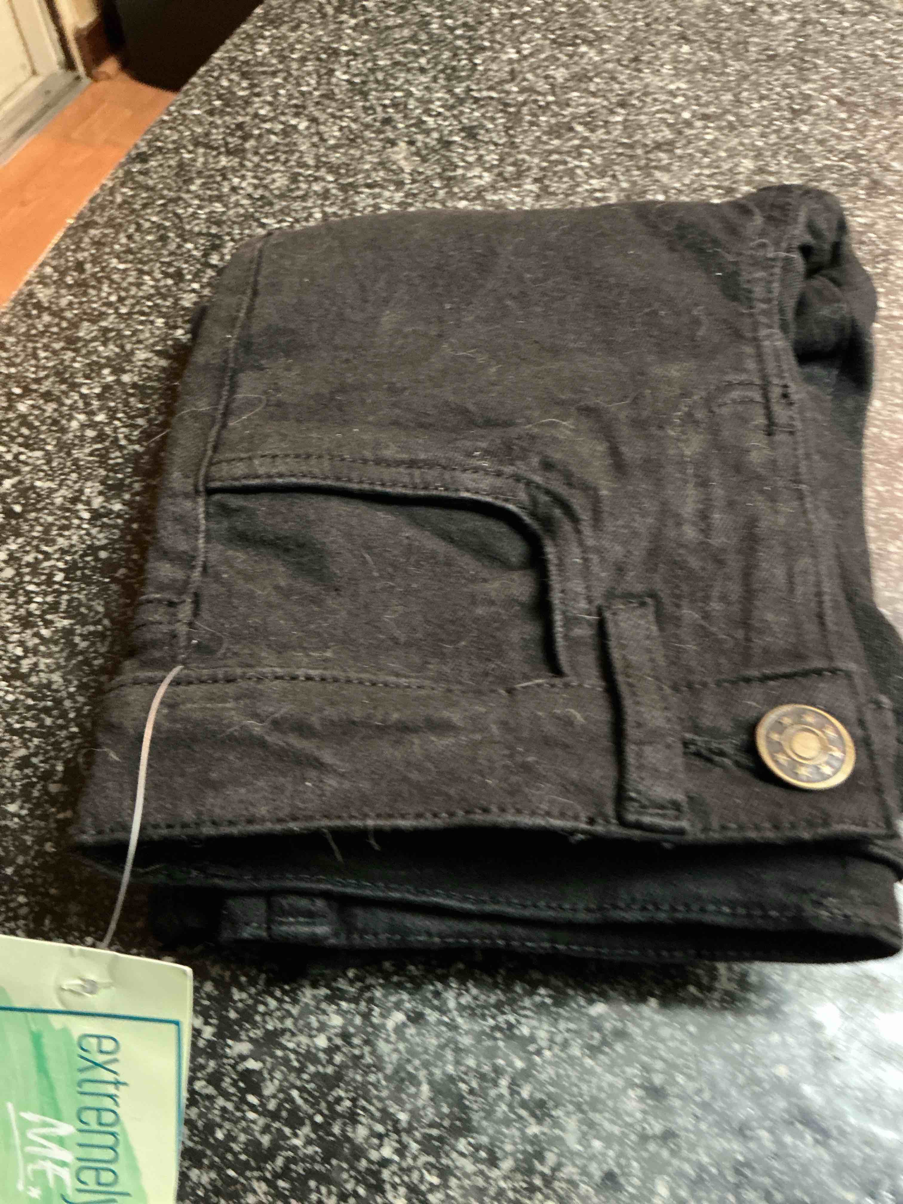 Condition photo showing New/Like New for Extremely Me - Girls Black Jeans Boot Cut  Size 7/8 