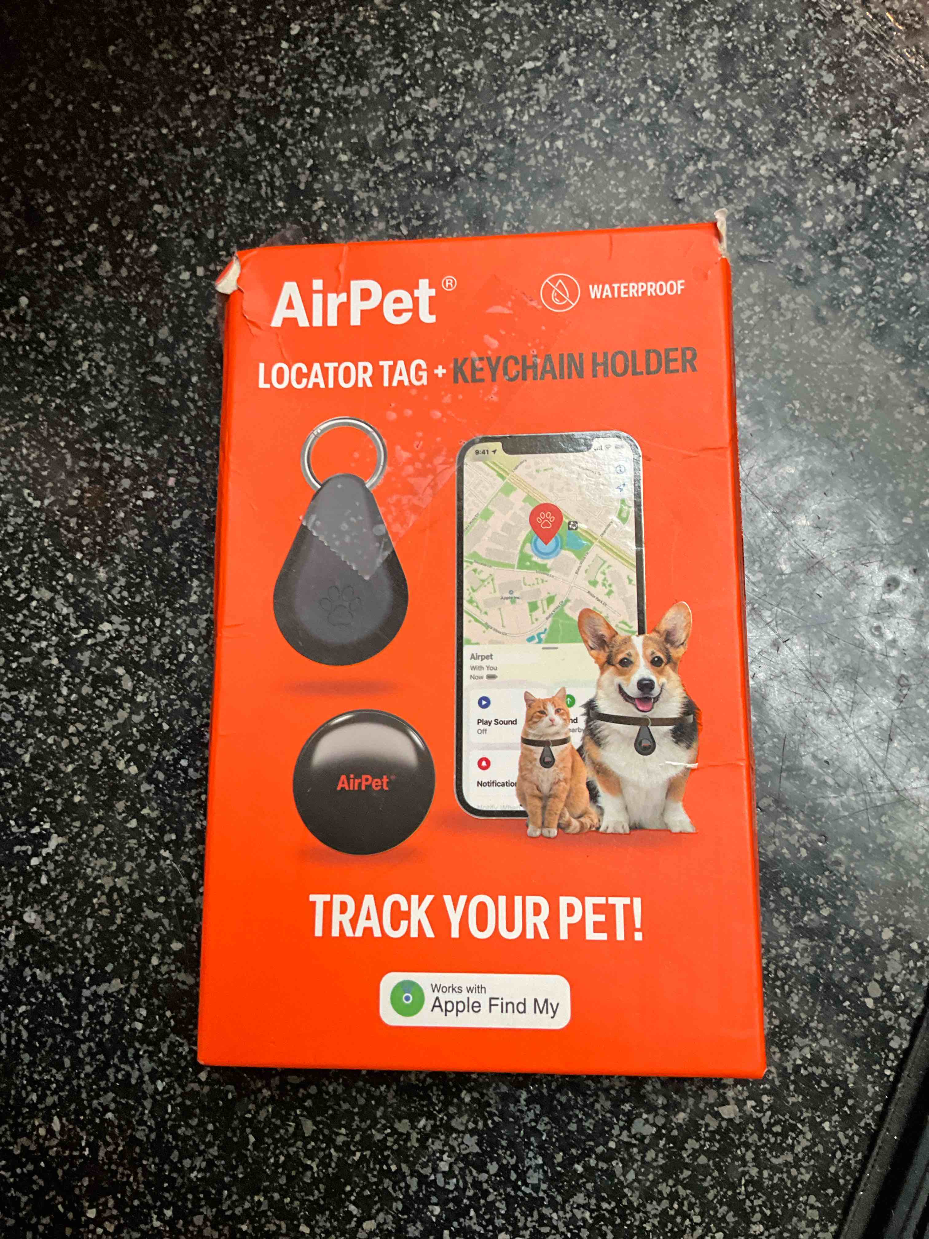 Air Pet - Locator Tag - Keychain Holder - Track Your Pet 