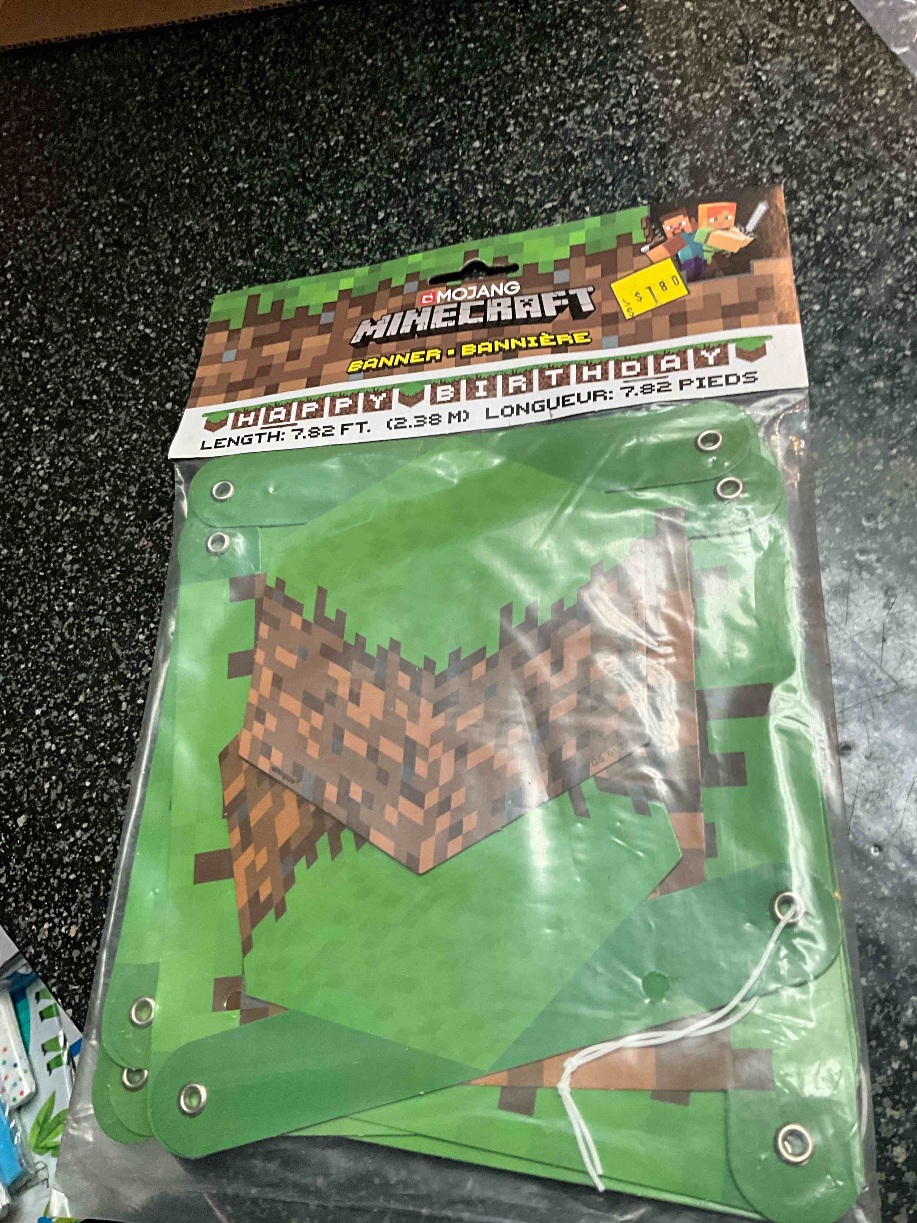 MOJANG - Minecraft - Banner - Happy Birthday - 7.82 ft.