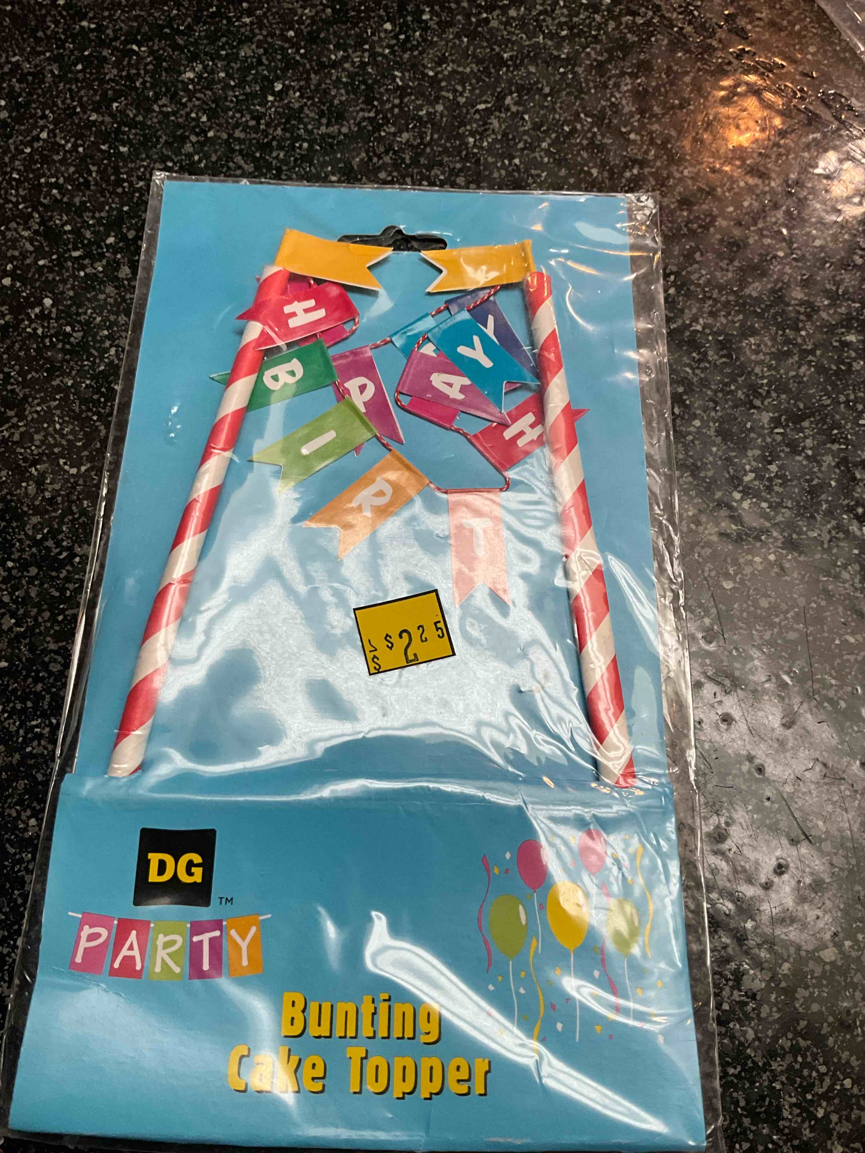 DG Party - Bunting Cake Topper 