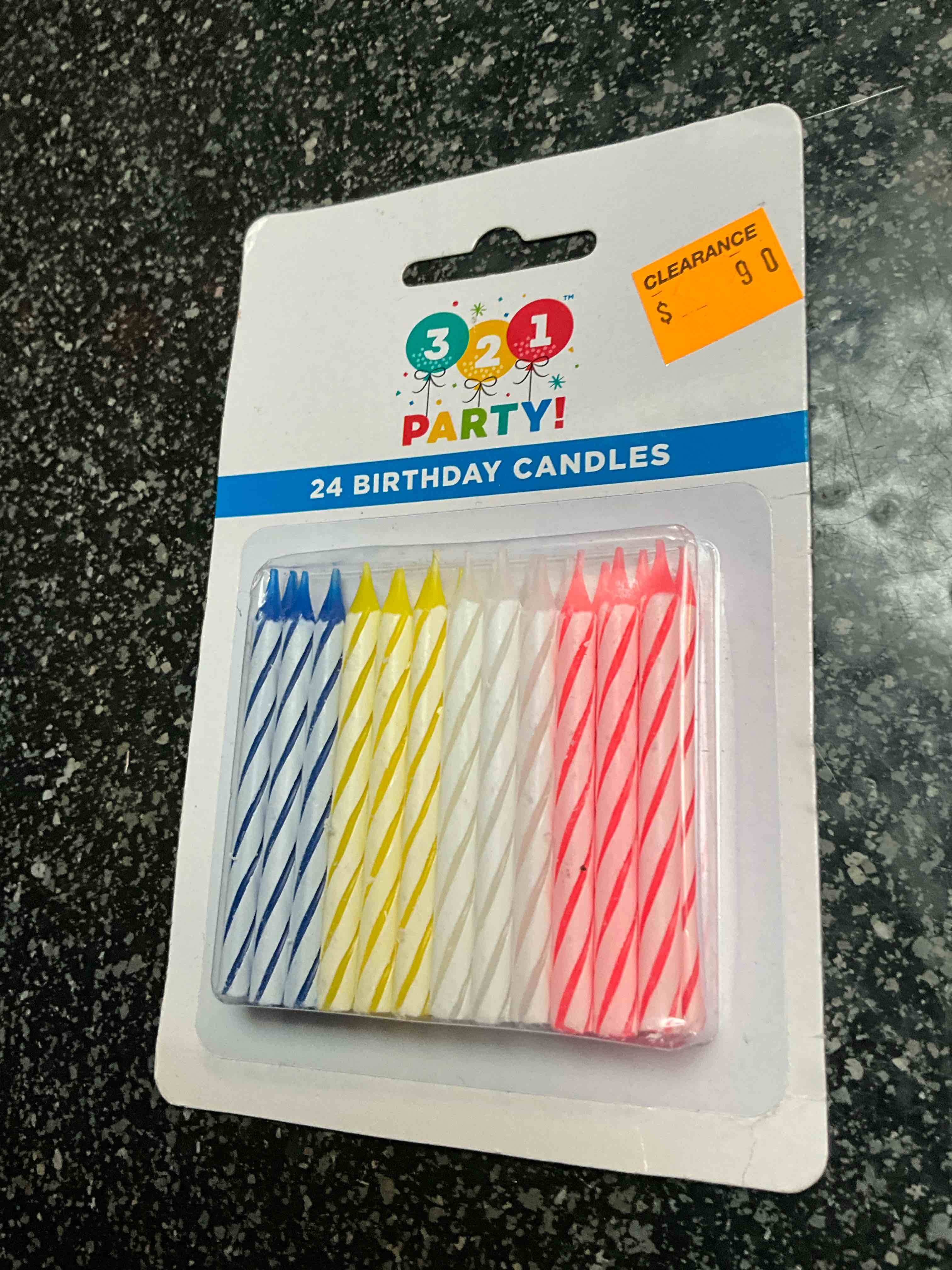 3 2 1 Party - 24 Birthday Candles