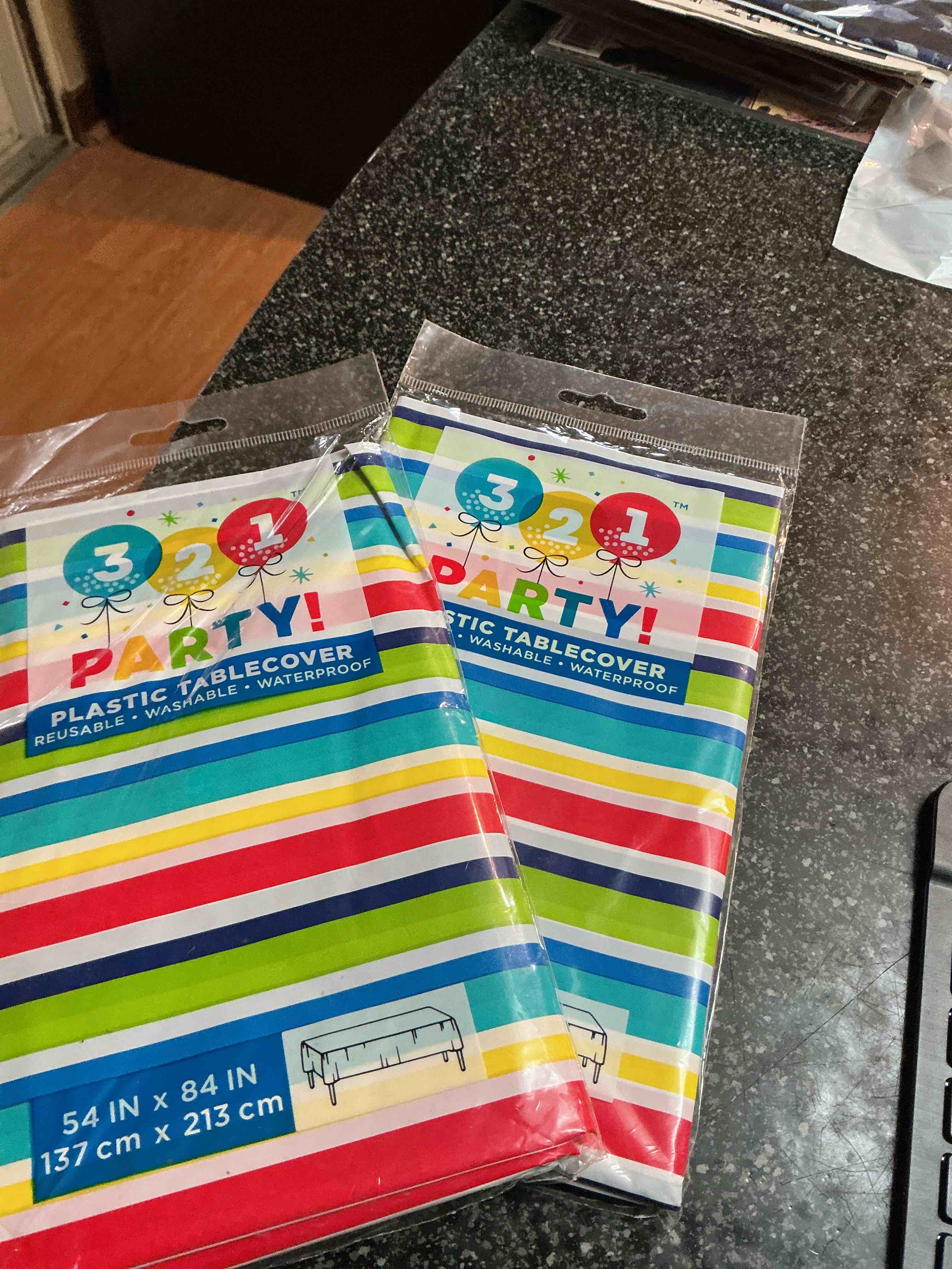 Condition photo showing New/Like New for 321 Party Plastic Tablecover Reusable Washable Waterproof  54 ‘’ X 84 “ 