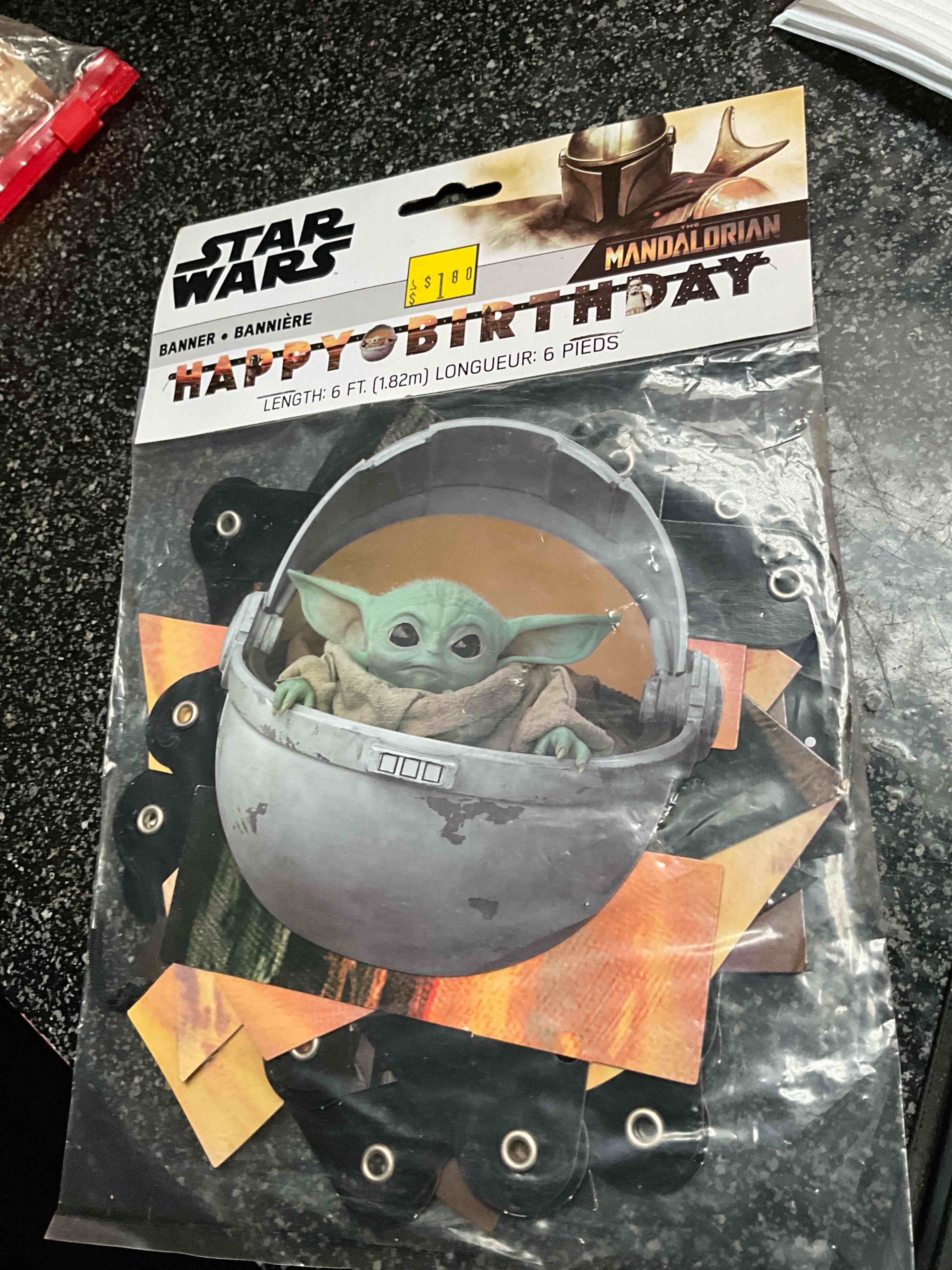 Star Wars - Mandalorian - Happy Birthday - 6ft long - Banner 