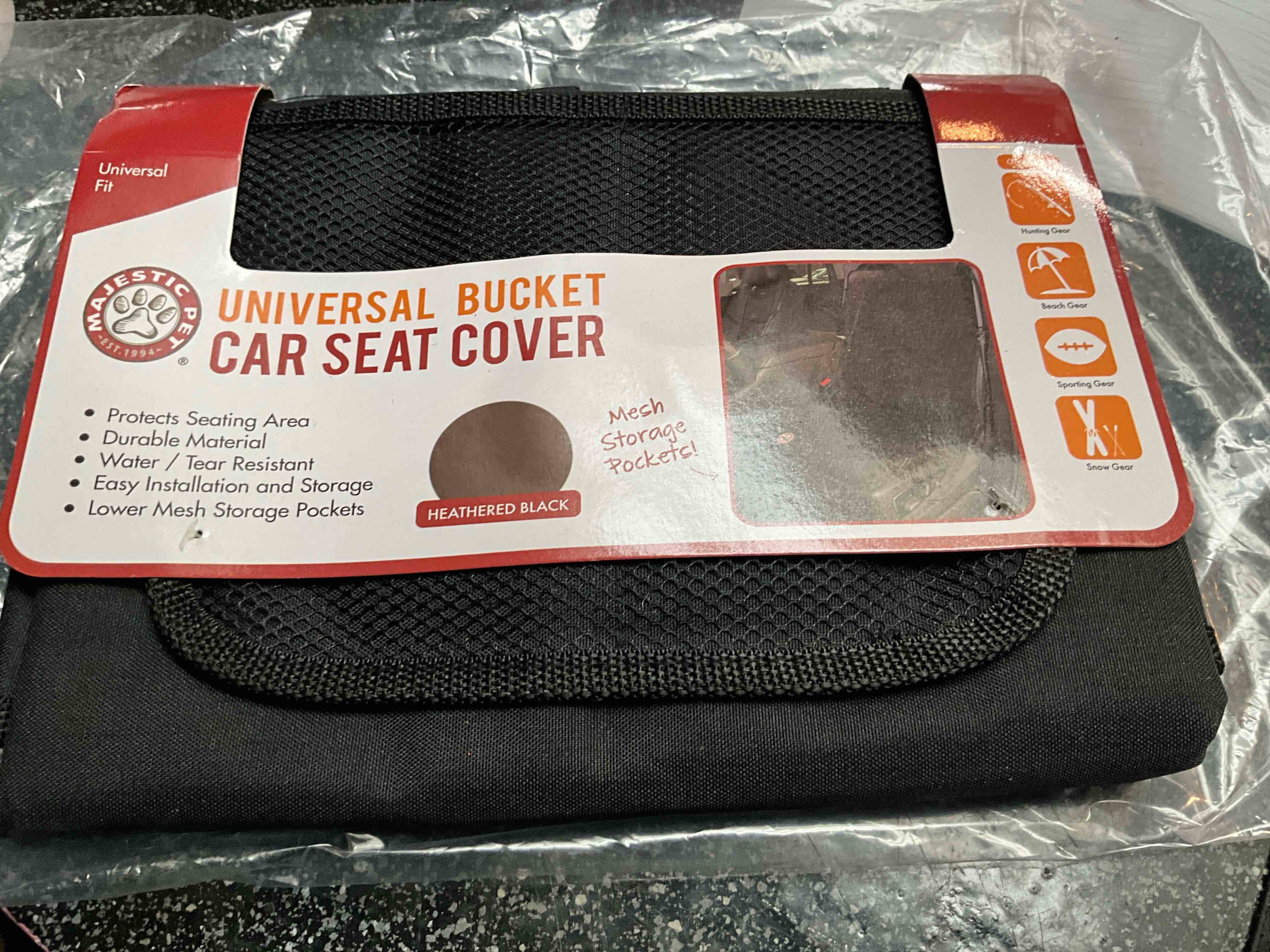 Condition photo showing New/Like New for Majestic Pet - Universal Bucket Car Seat Cover