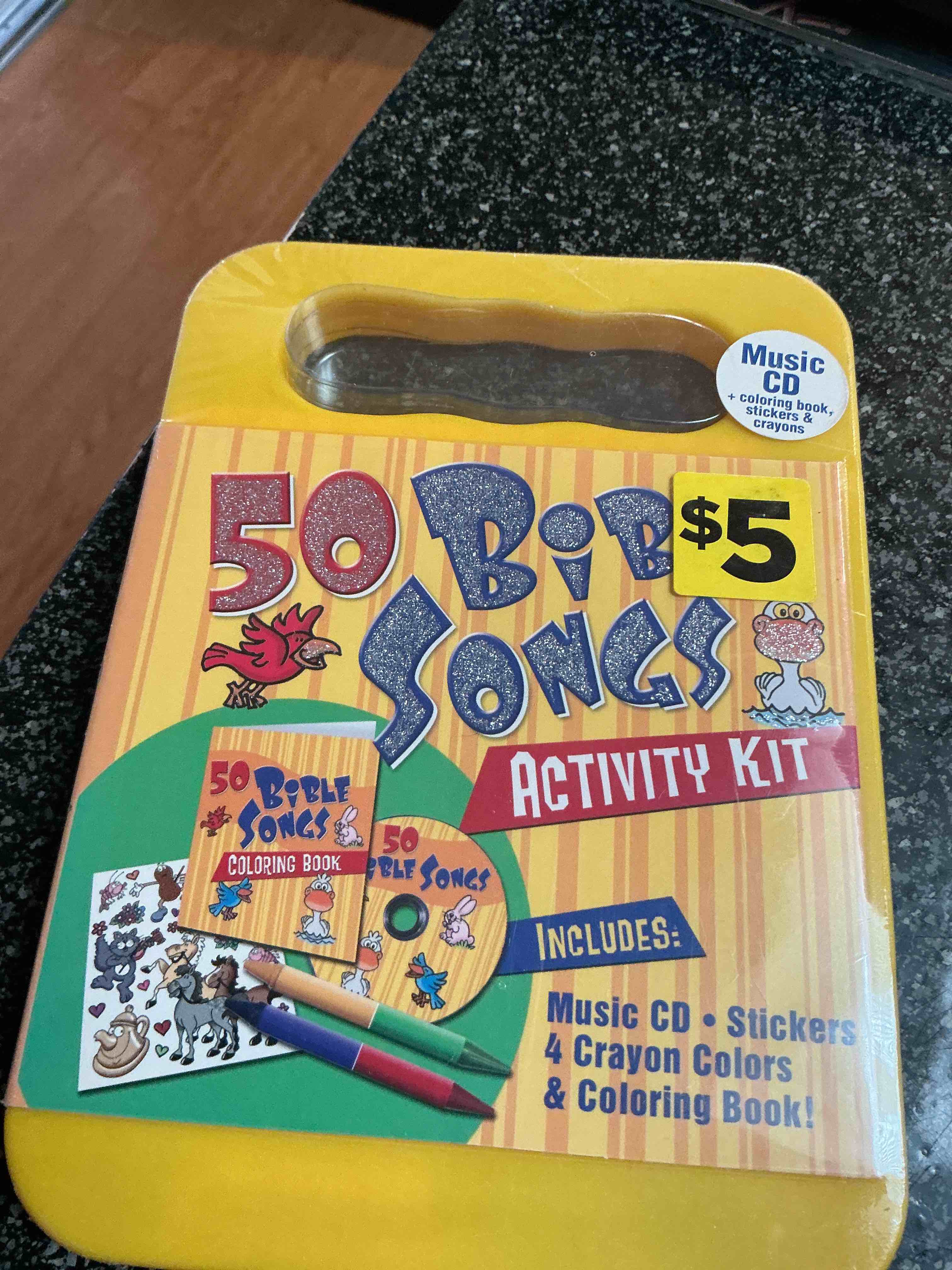 Condition photo showing New/Like New for 50 Bib Songs Activity Kit Music CD. 
