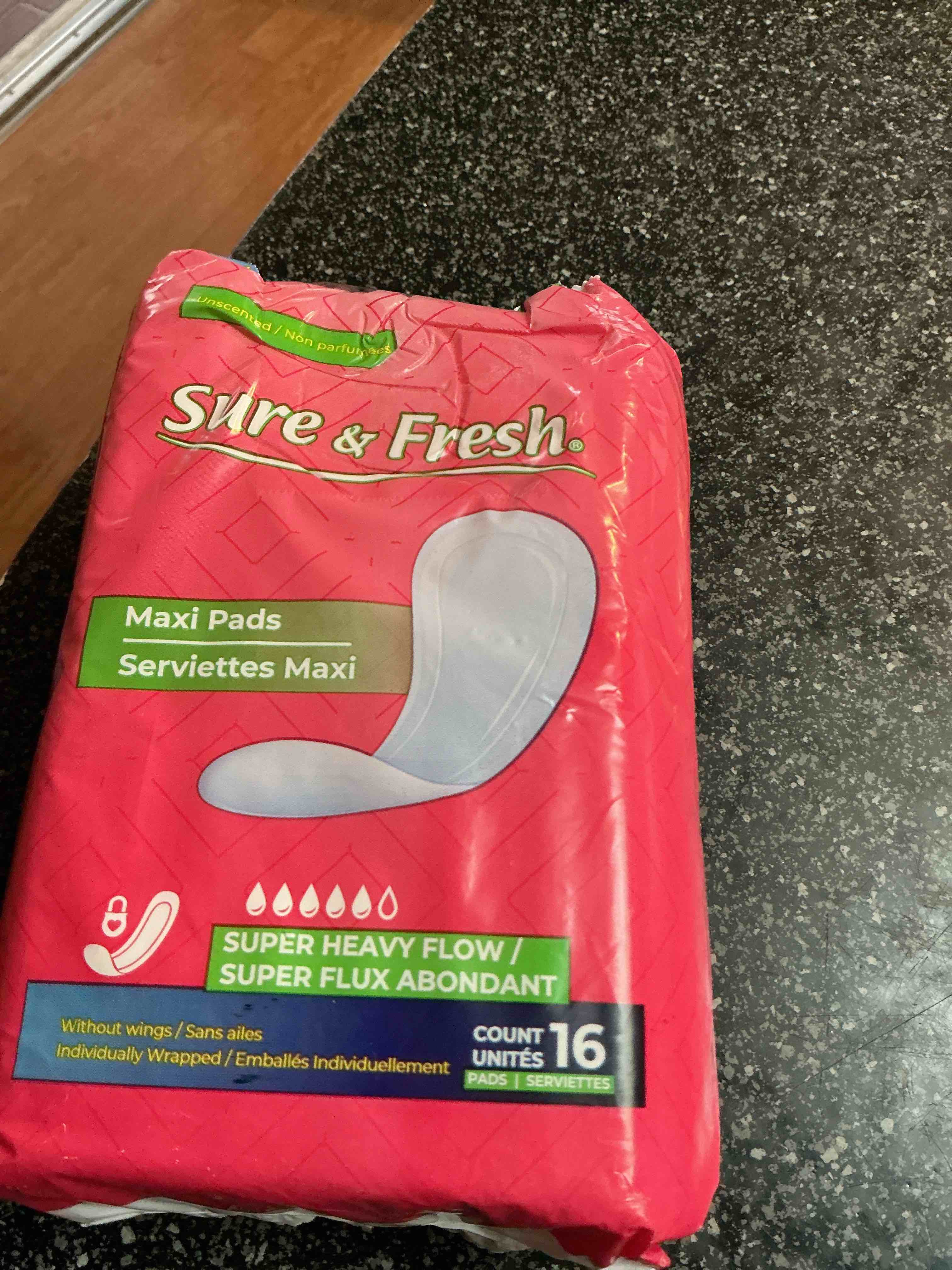 Sure & Fresh - Maxi Pads - 16 Pads