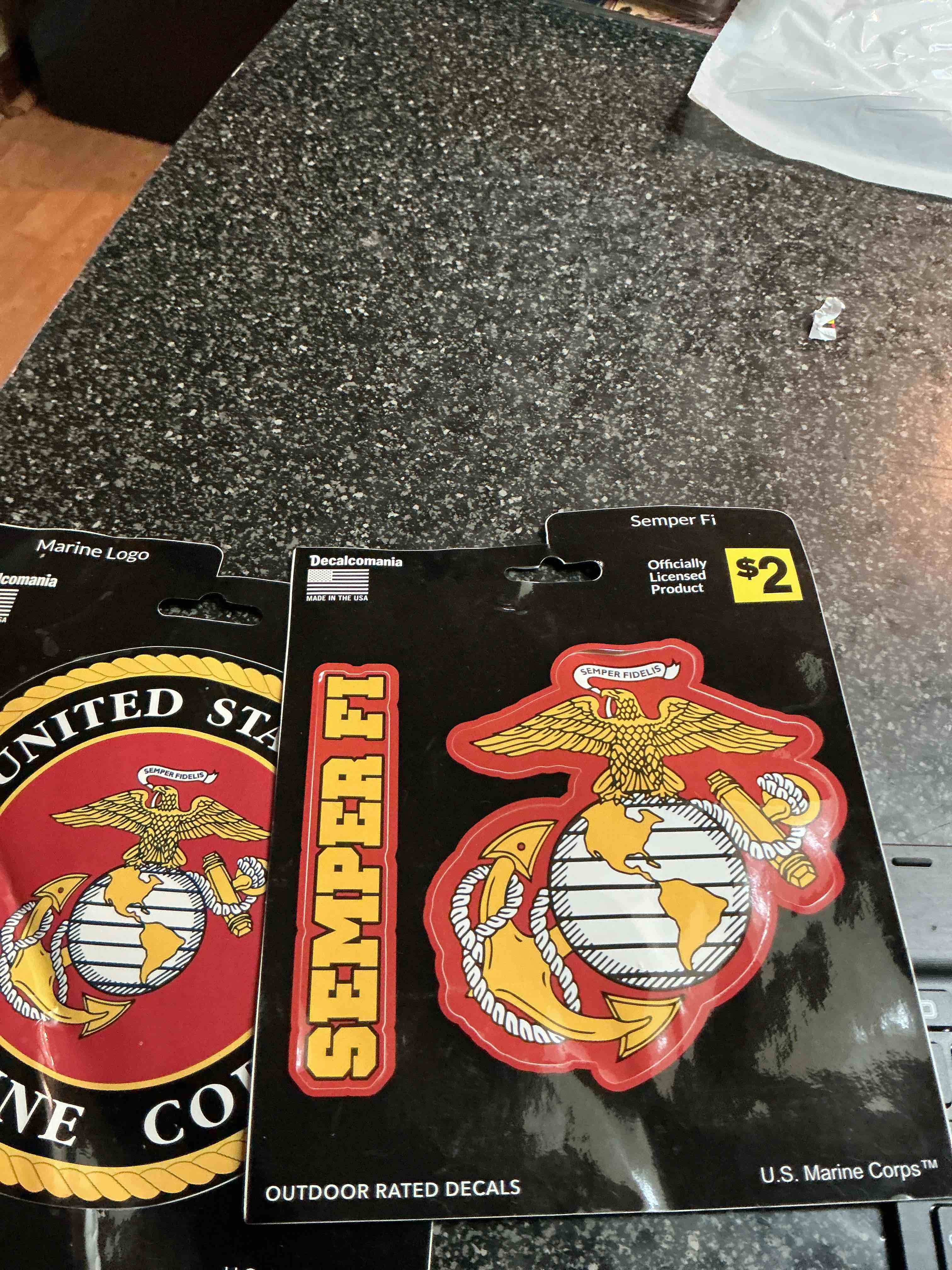 Condition photo showing New/Like New for Semper FI Marine Sticker 