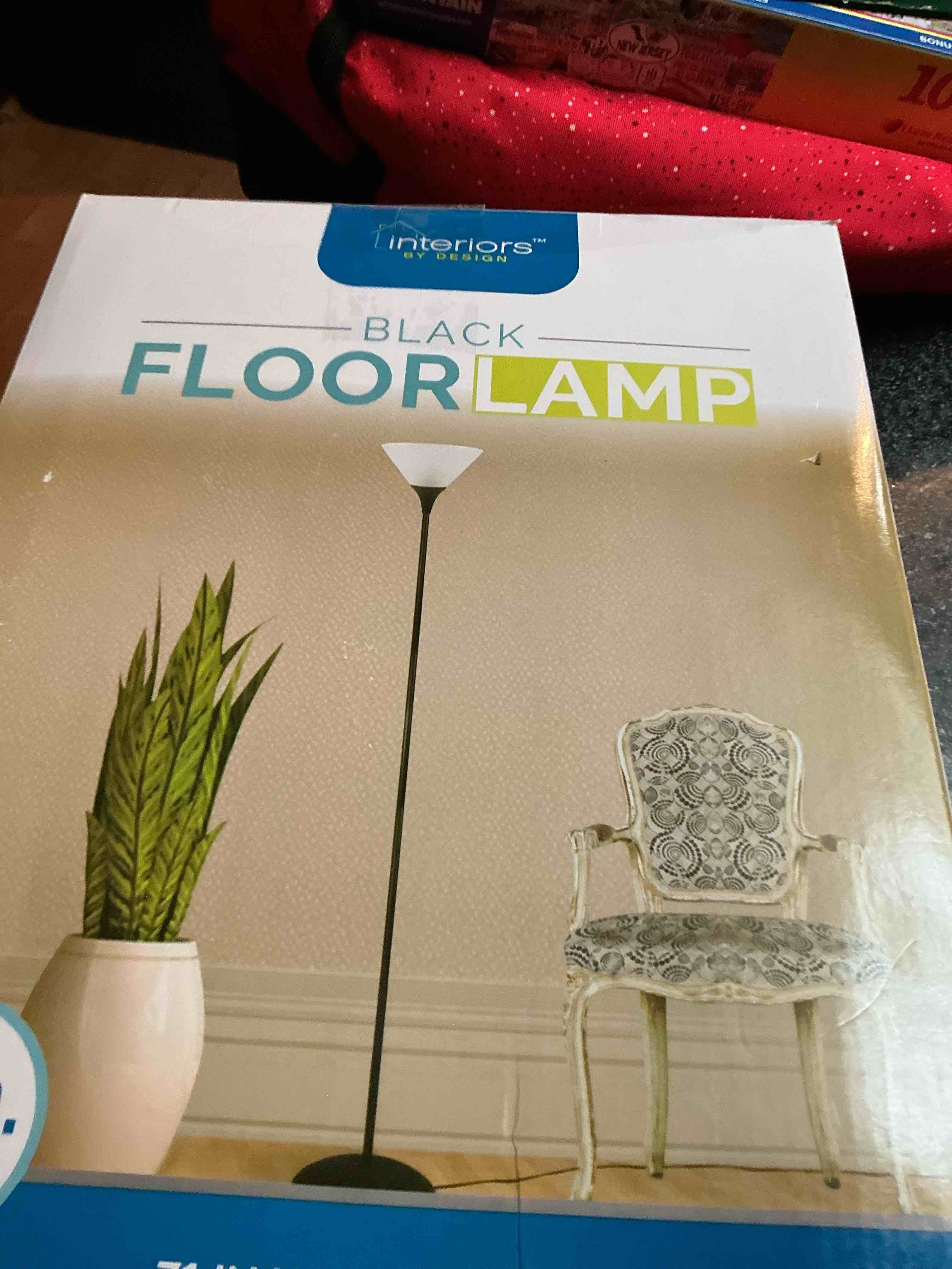 Condition photo showing Good Condition for Interiors By Design Floor Lamp 71 “ High X 9.75 “ Dia. 