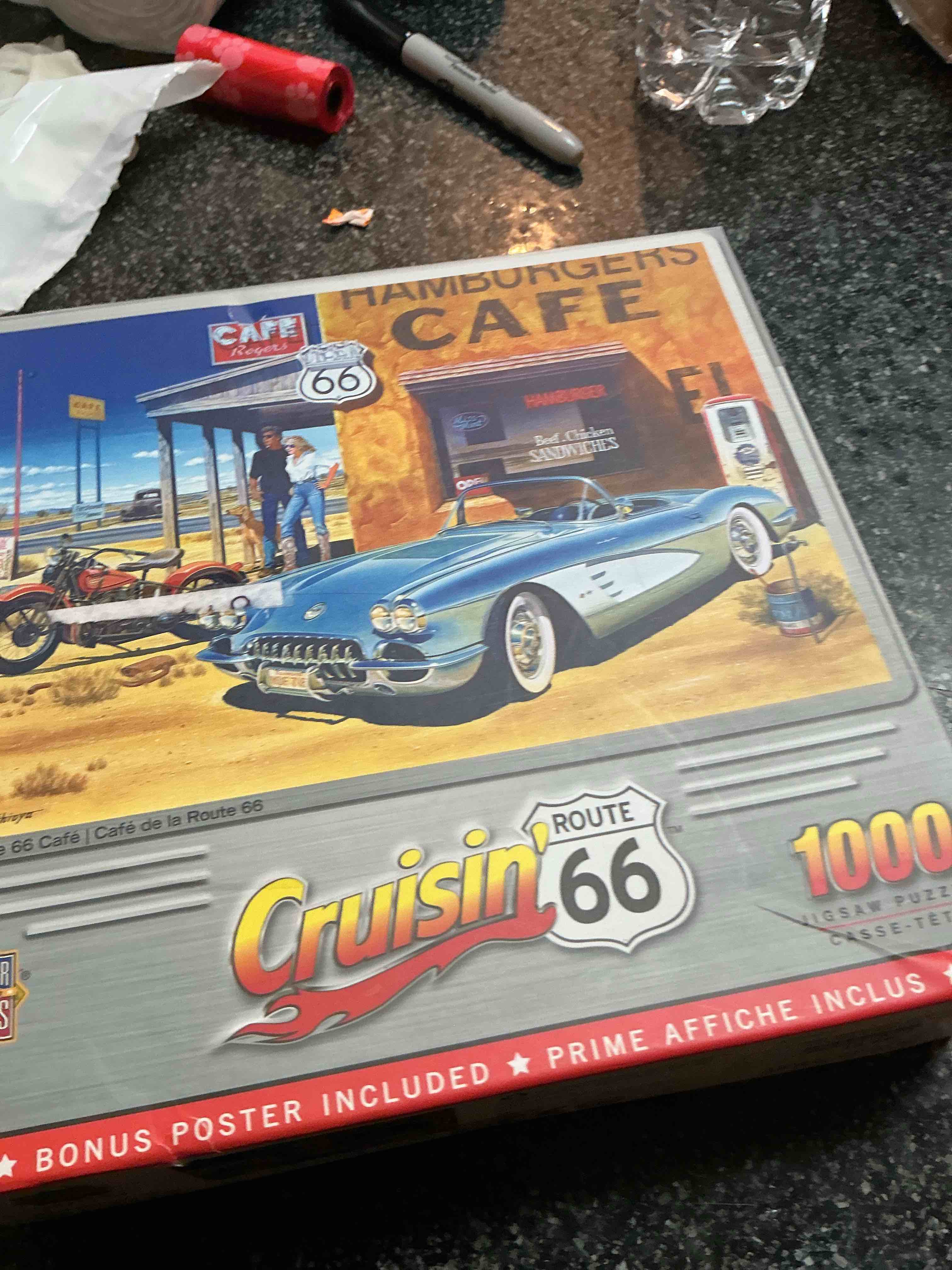 Hamburger Cafe Cruising RT. 66 1000 Piece Puzzle 