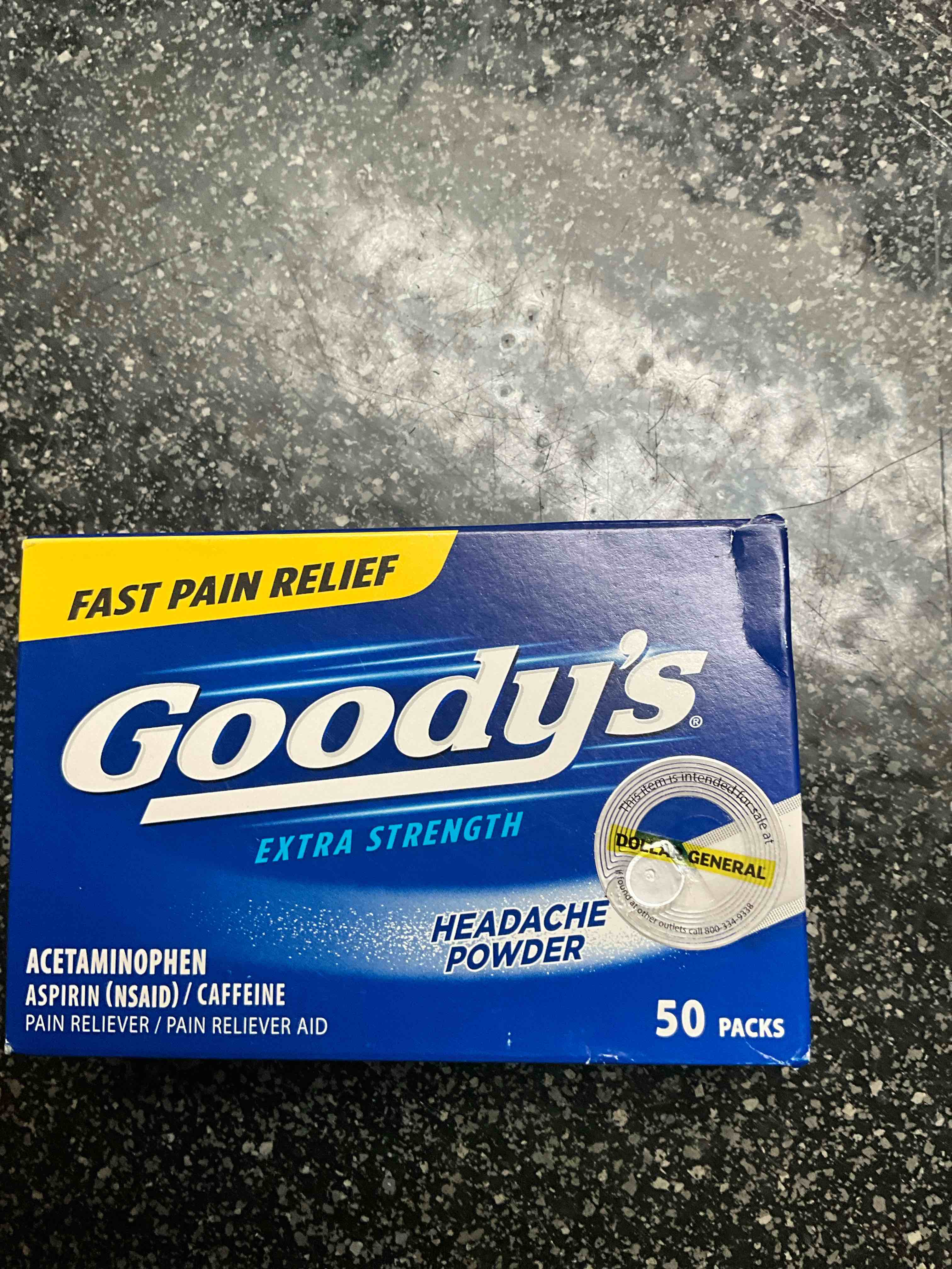 Goody's Pain Relief Powders, Extra Strength Headache Powder, 50 ct (Pack of 1)