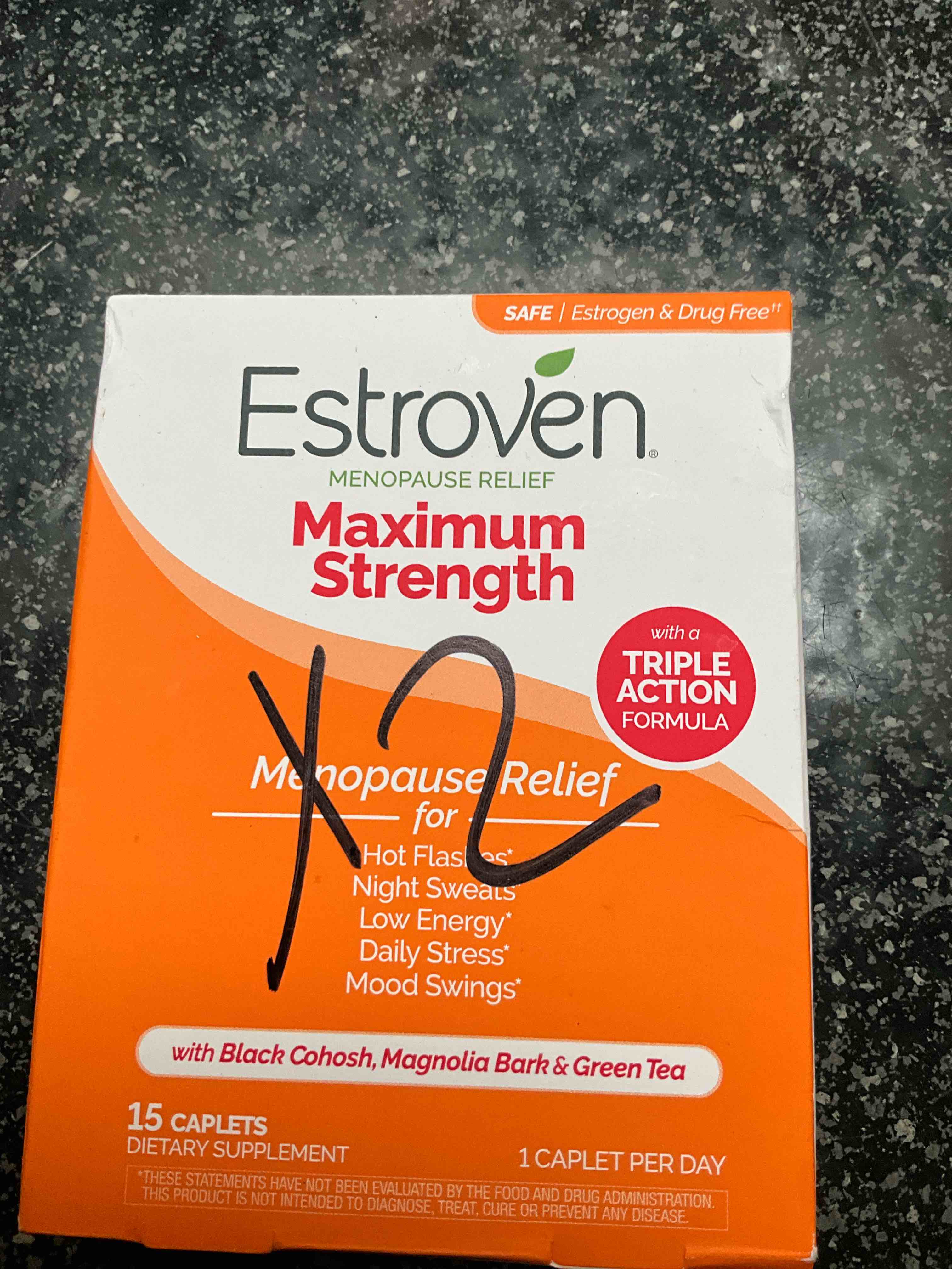 Estroven - Menopause Relief - Maximum Strength - 12 caplets 