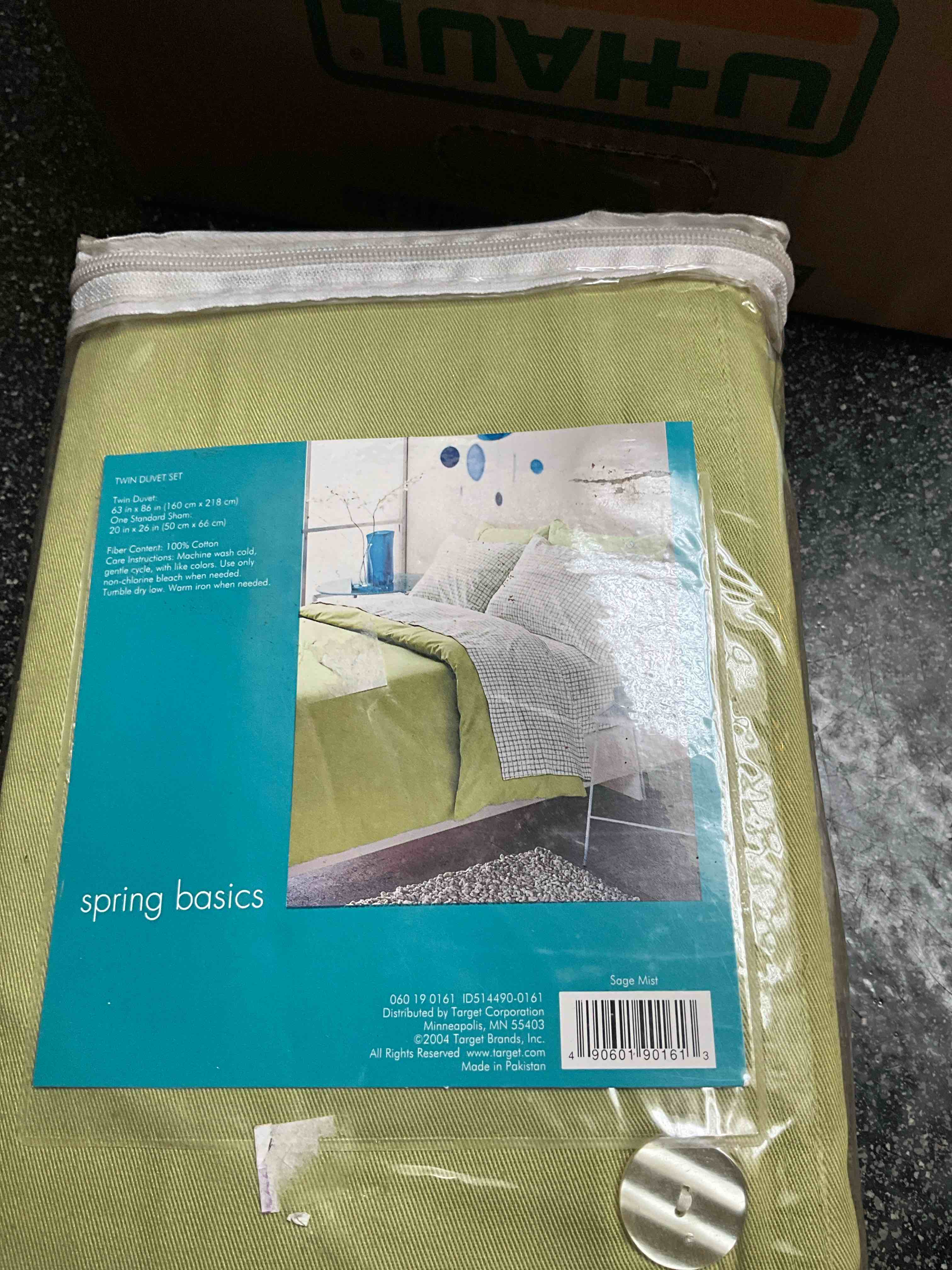 Spring Basics - Twin Duvet Set - Sage Mist  