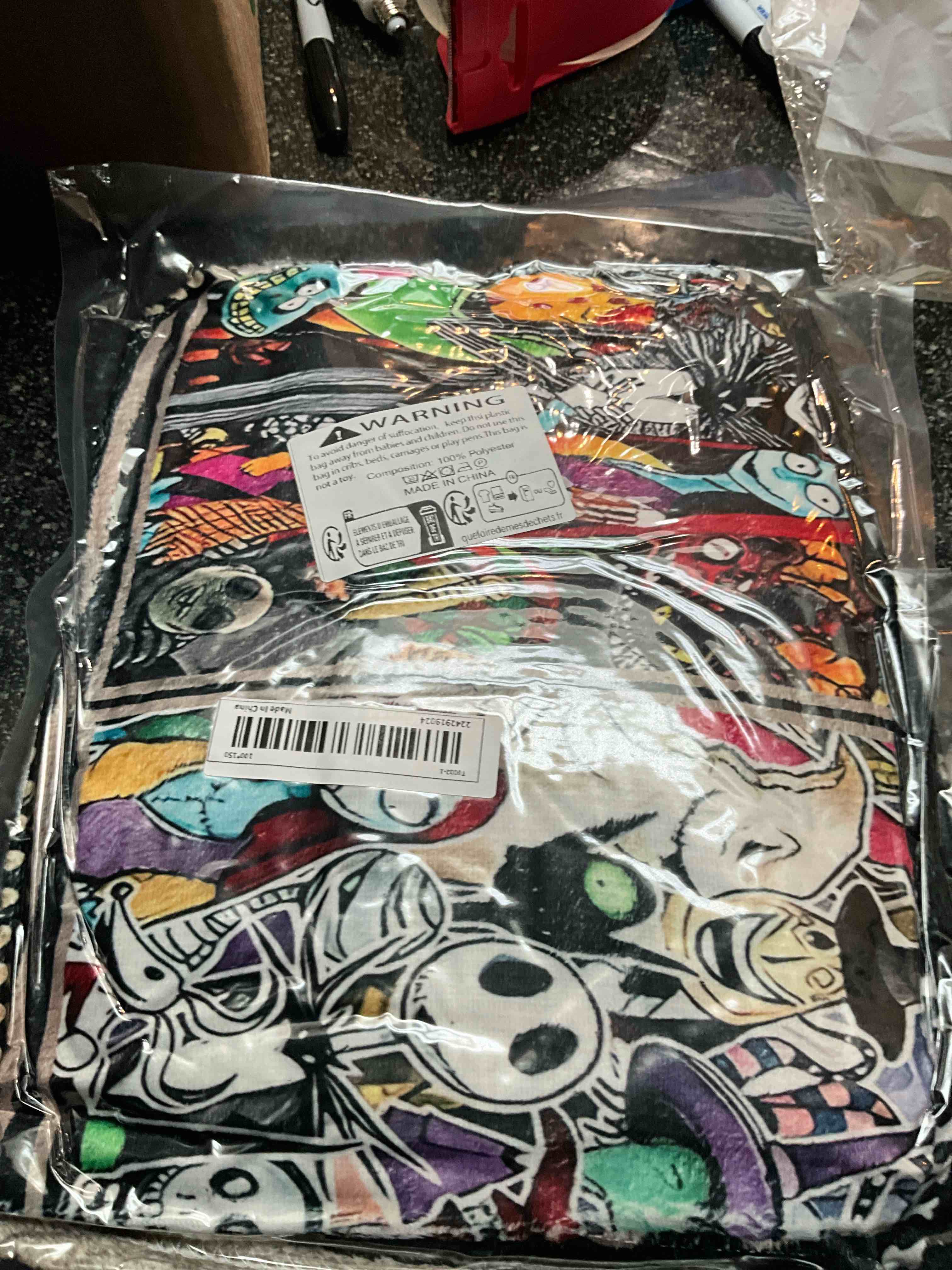 Nightmare Before Christmas - Extra large/Fluffy Blanket 